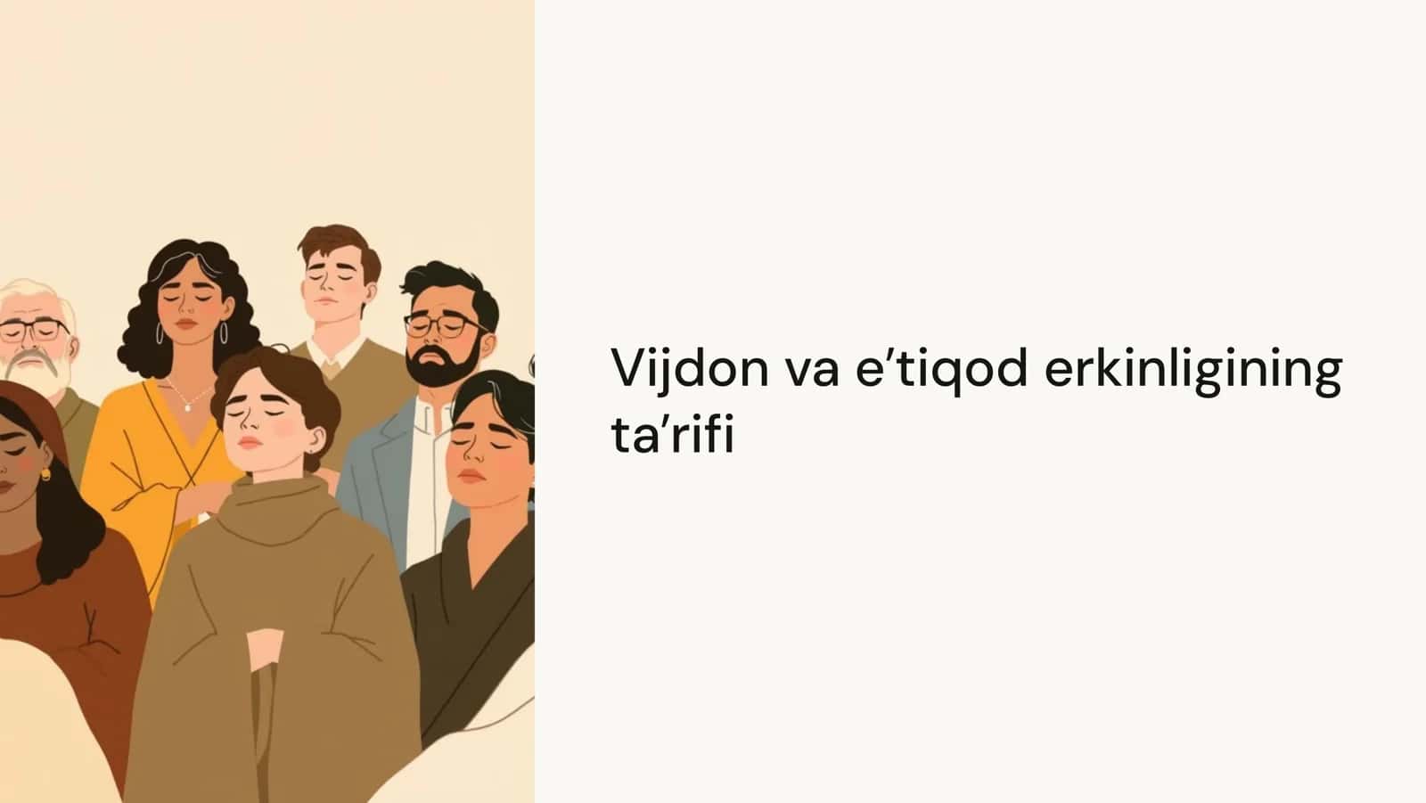 Vijdon va e'tiqod erkinligining ta'rifi 1