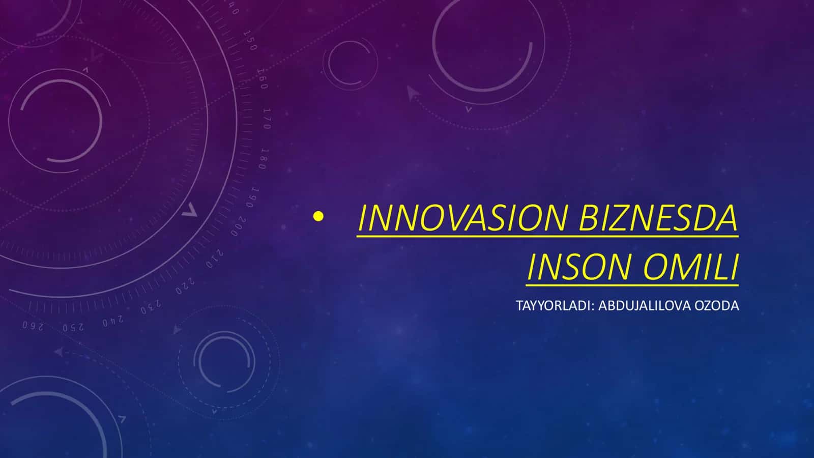 INNOVASION BIZNESDA INSON OMILI 1
