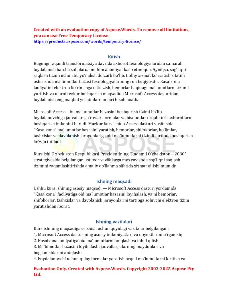 Microsoft Access 1
