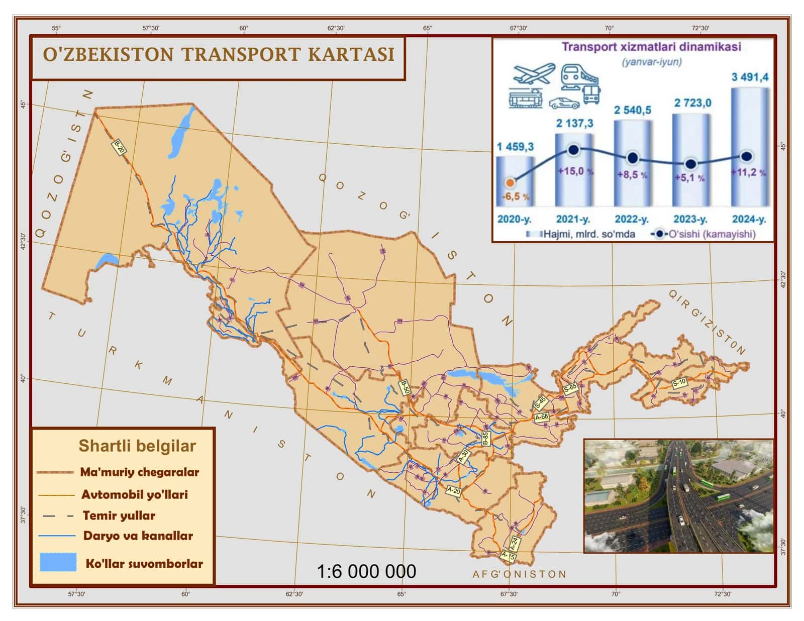 O'ZBEKISTON TRANSPORT KARTASI 1
