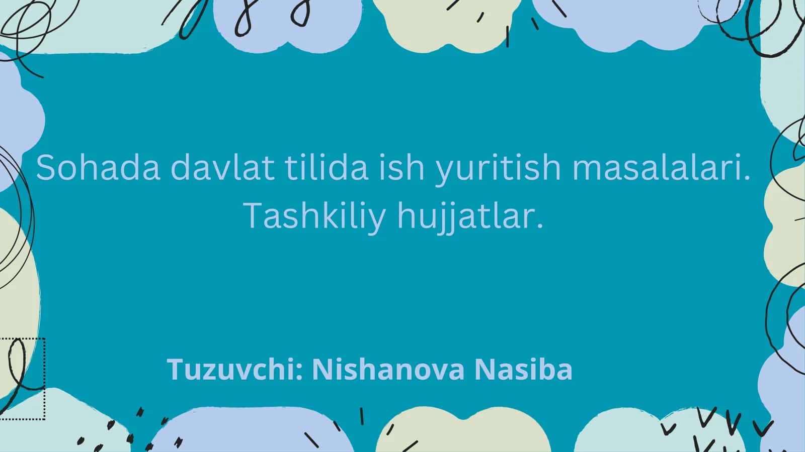 Tashkiliy hujjatlar 1