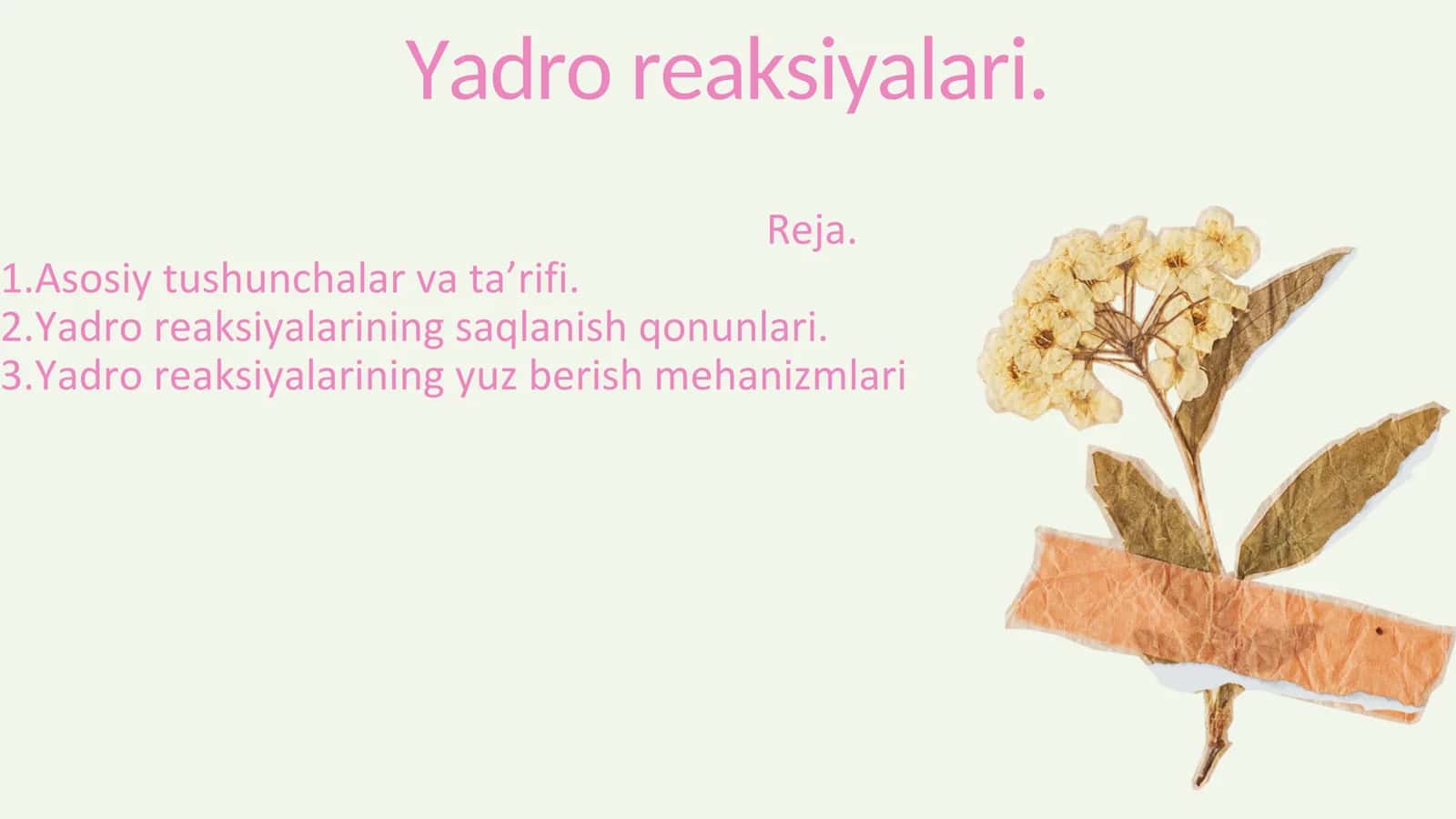 Yadro reaksiyalari 1
