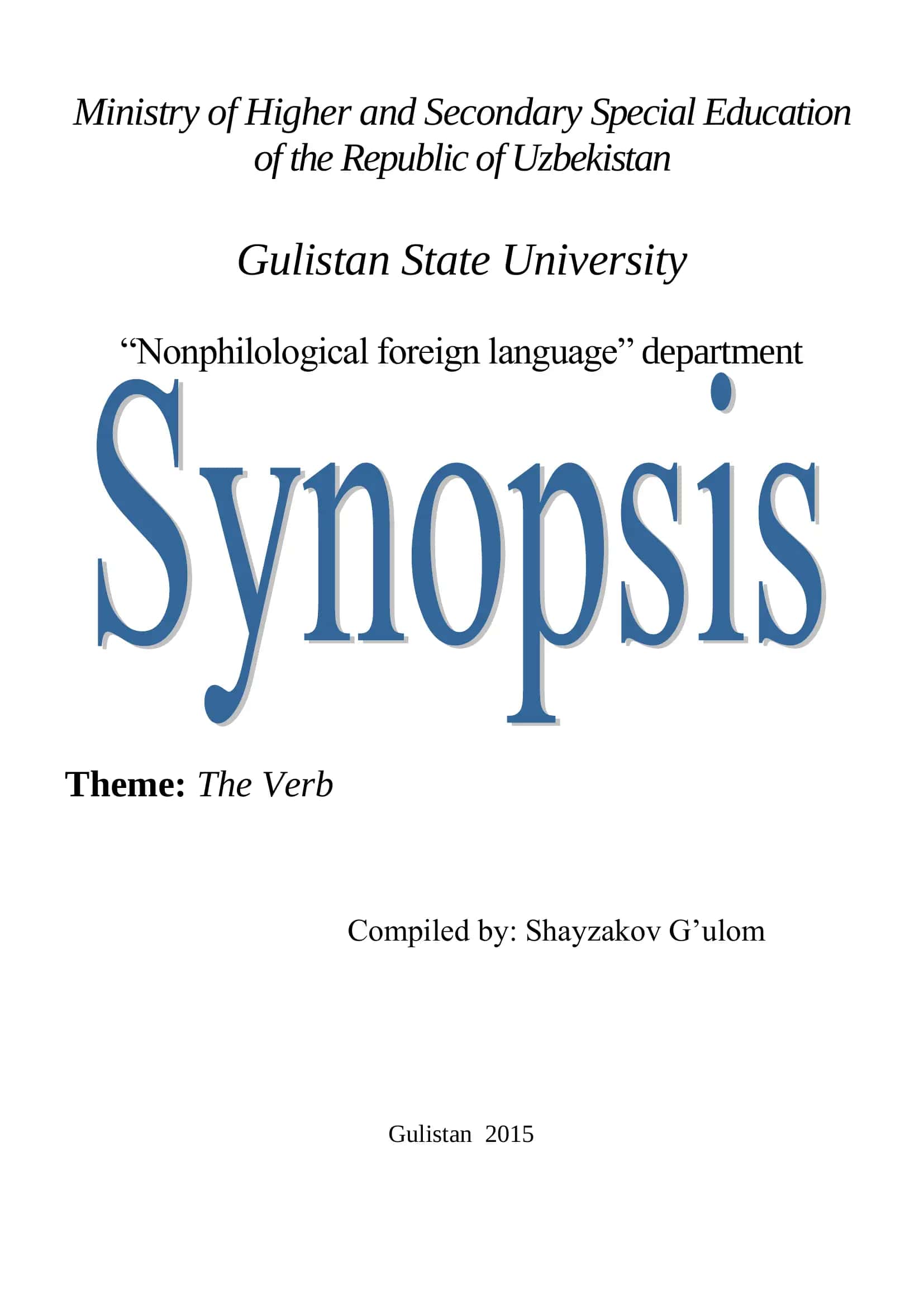 The Verb 1
