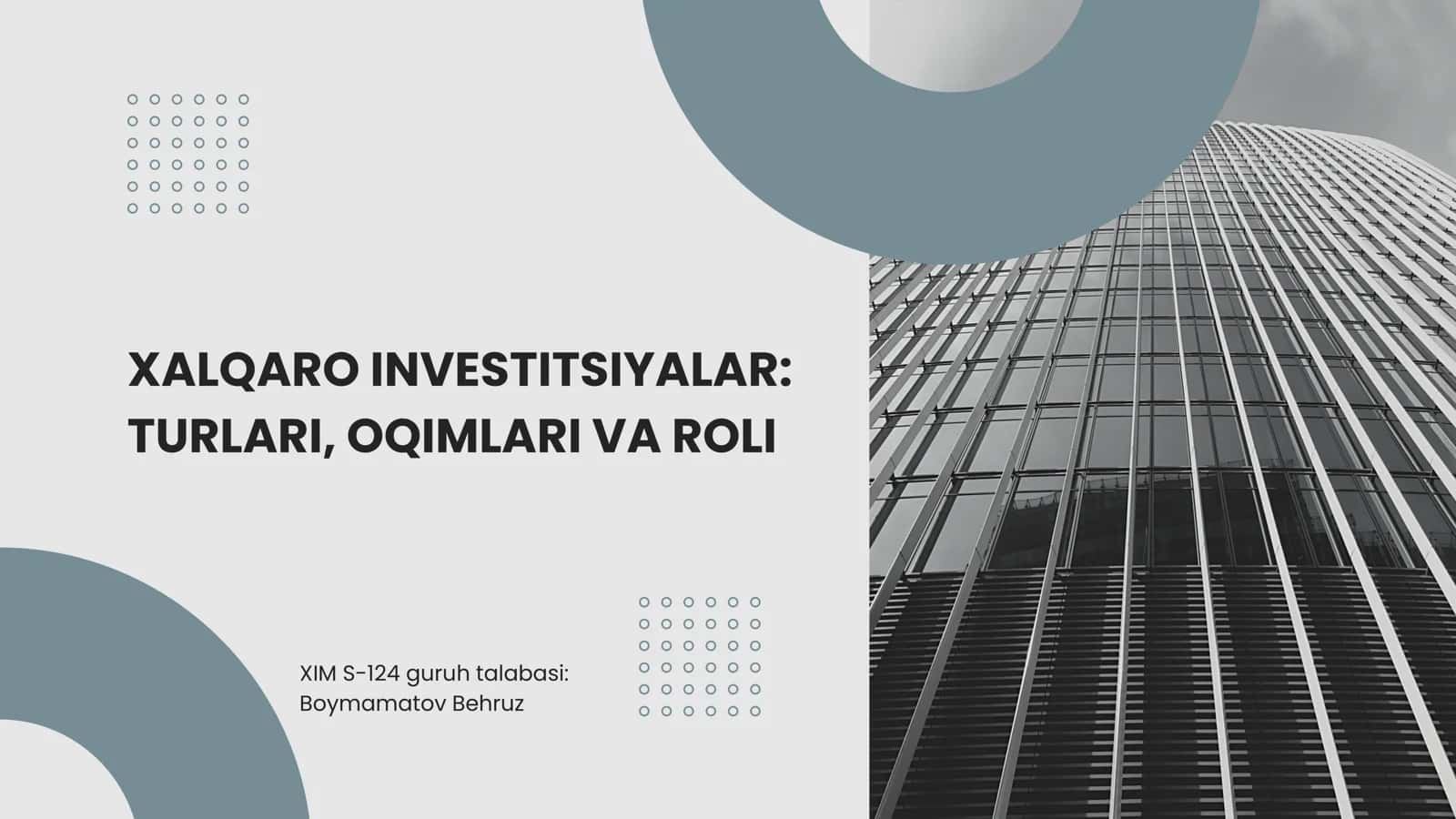 Xalqaro Investitsiyalar: Turlari, Oqimlari va Roli 1