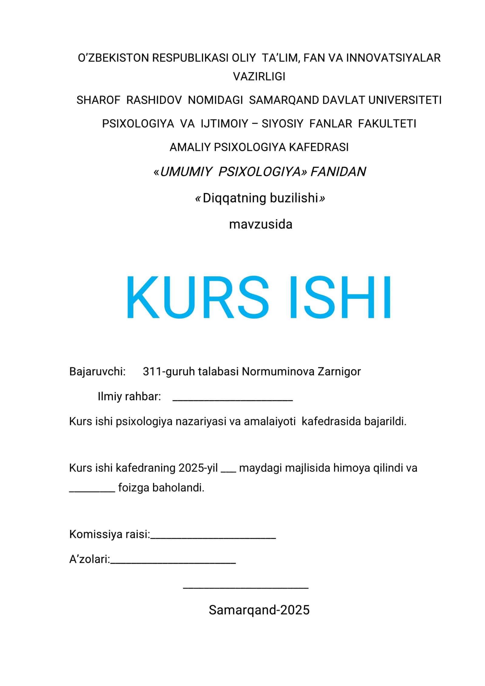 Diqqatning buzilishi 1