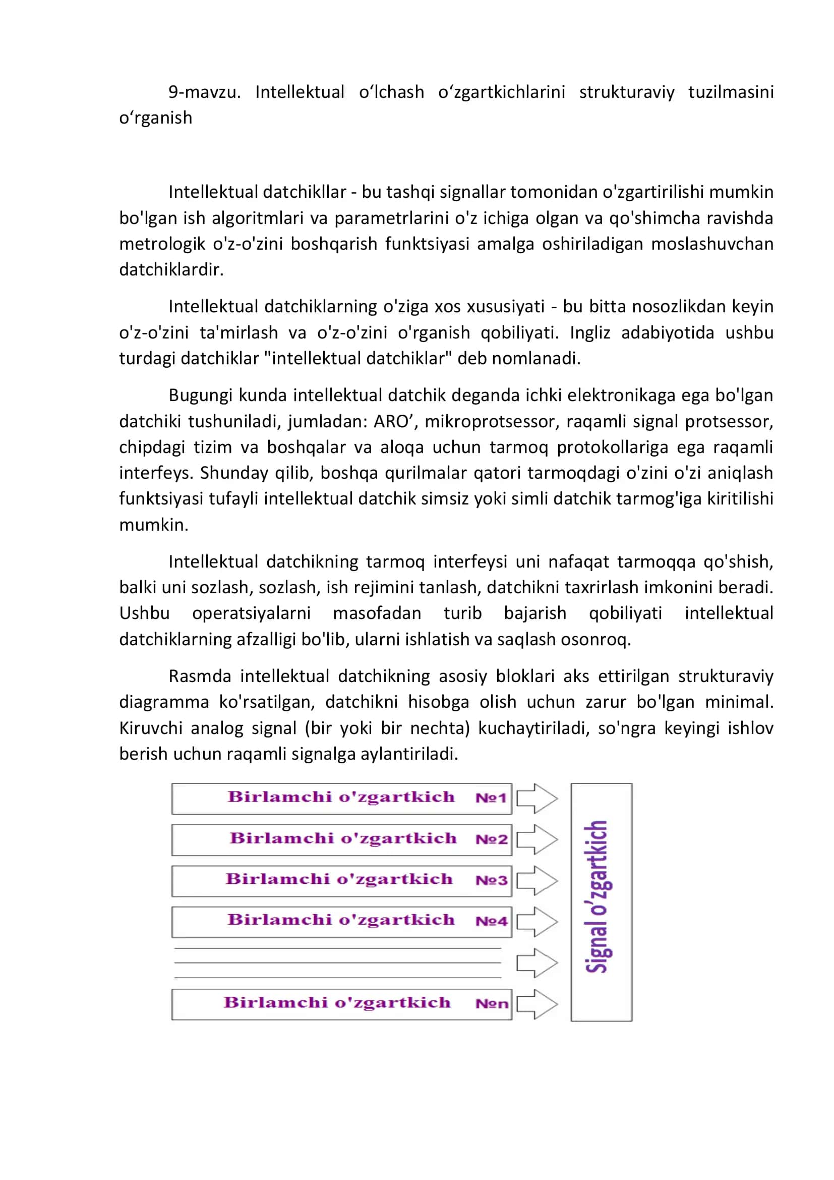 Intellektual datchiklar 1