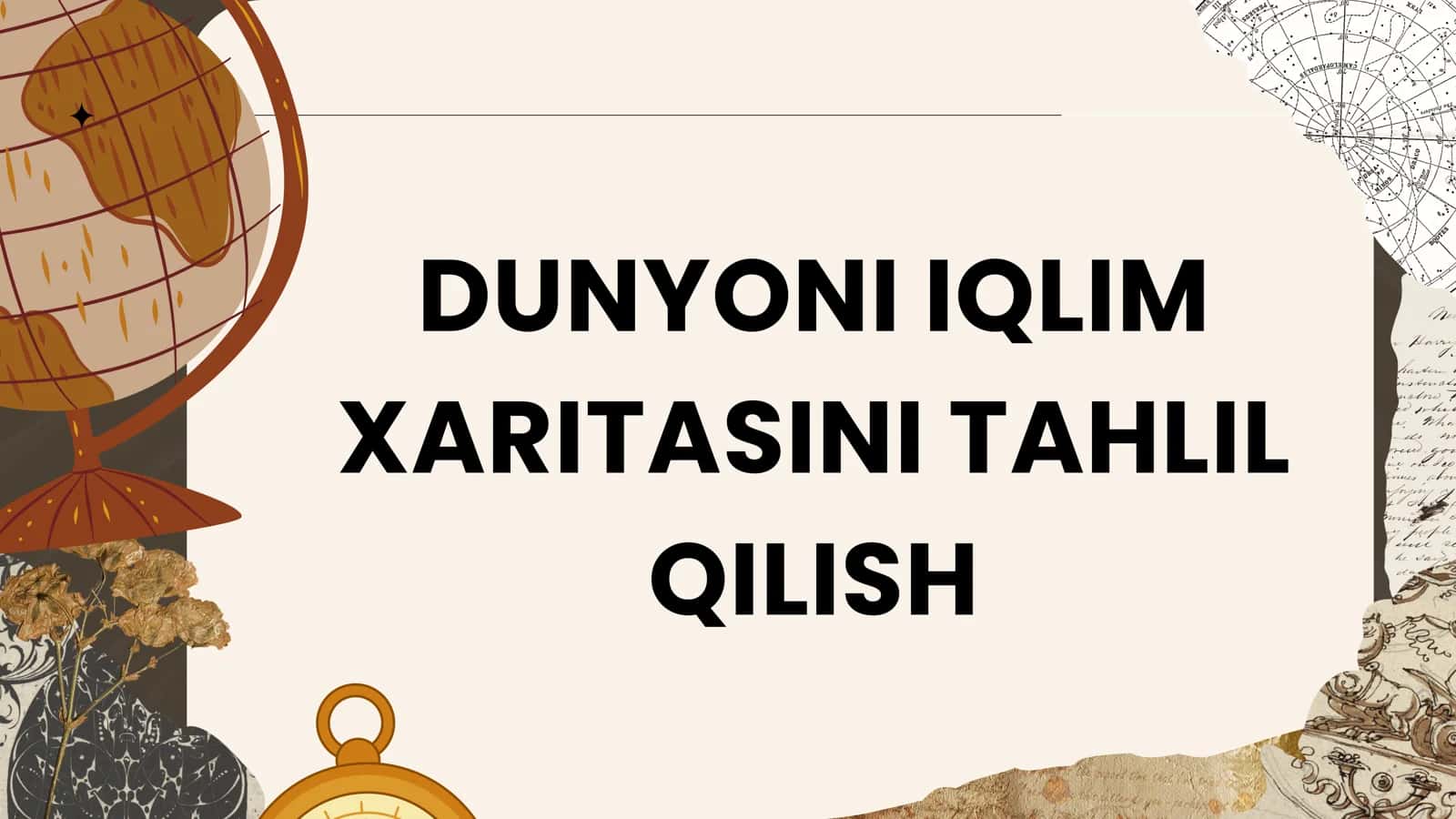 DUNYONI IQLIM XARITASINI TAHLIL QILISH 1