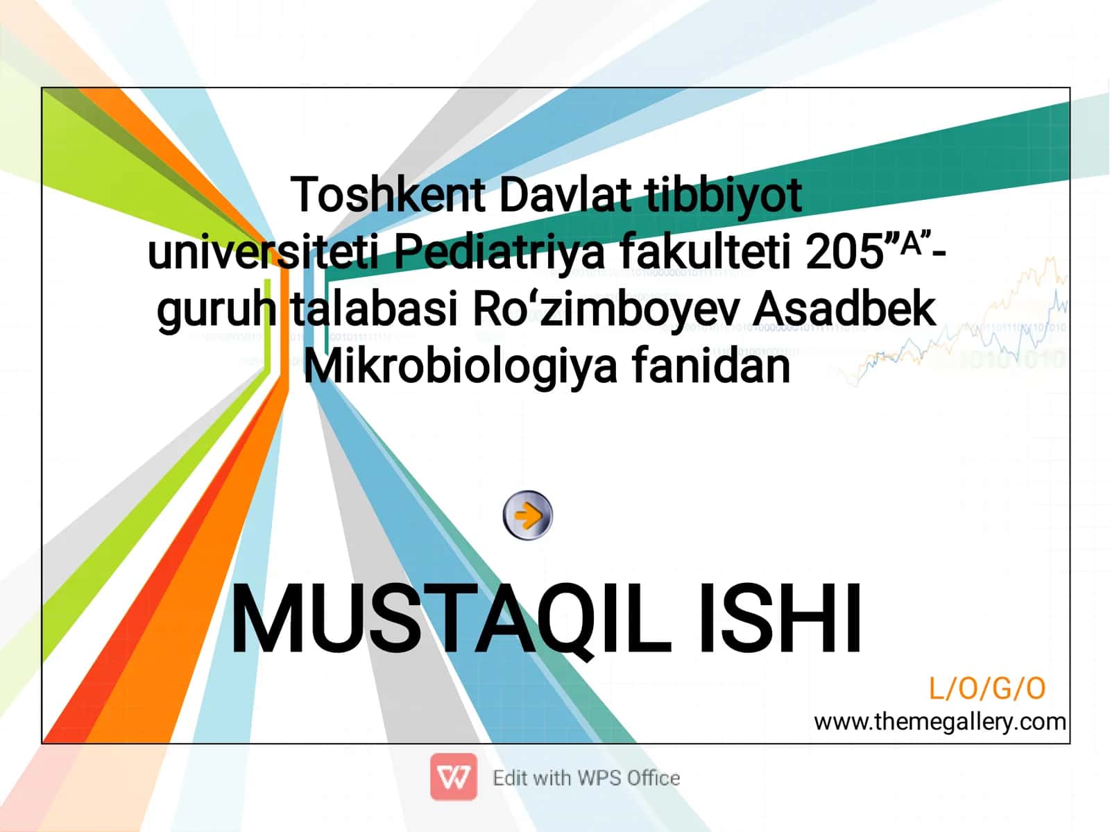 Mikroorganizmlarga tashki muxit omillarining ta’siri va uni o‘rganish 1
