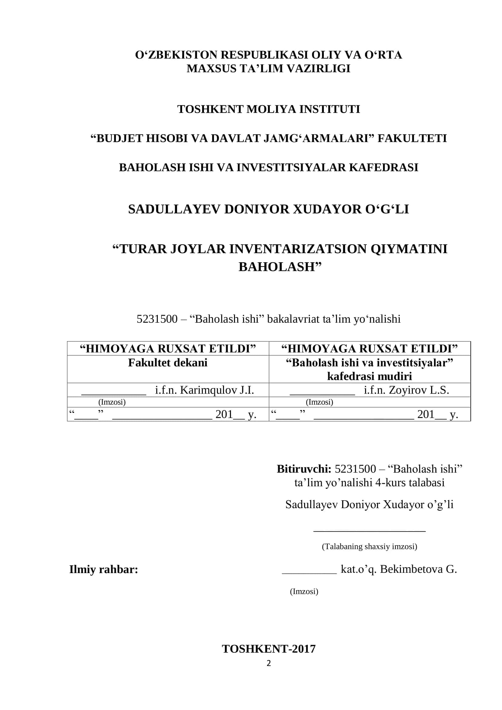 TURAR-JOYLAR INVENTARIZATSION QIYMATINI BAHOLASHNING NAZARIY VA METODOLOGIK ASOSLARI 1