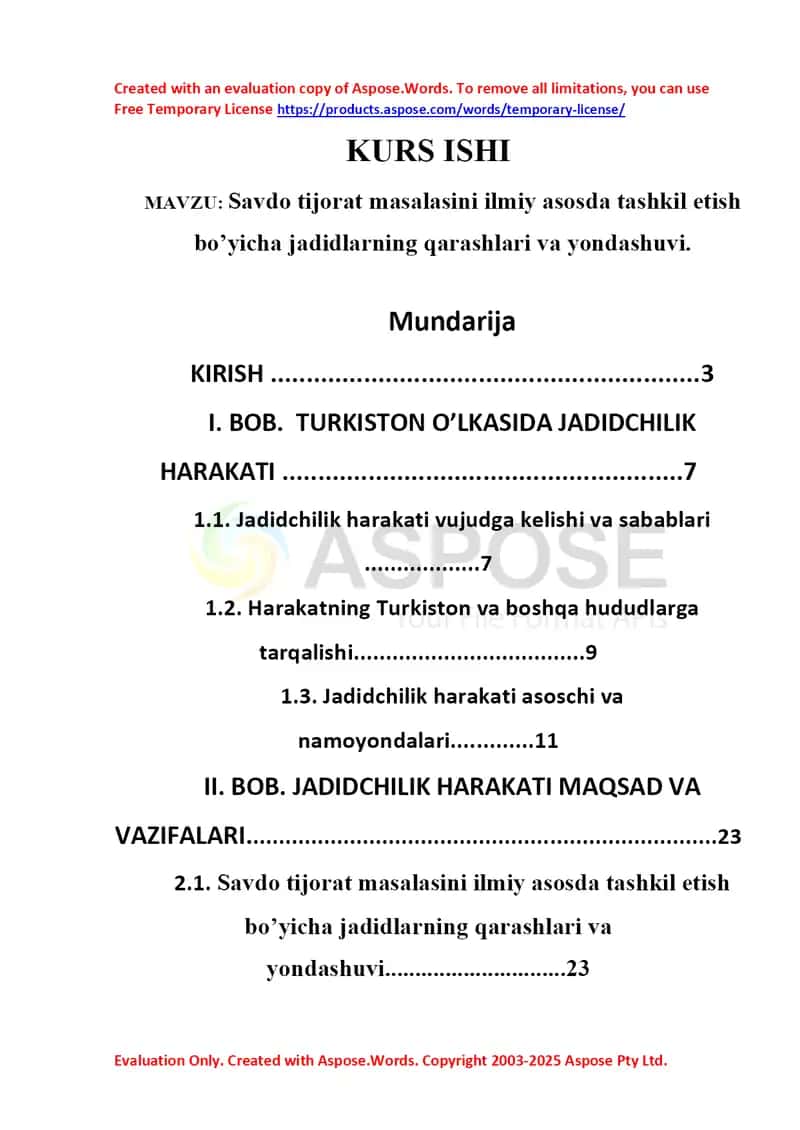 “Savdo tijorat masalasini ilmiy asosda tashkil etish bo’yicha jadidlarning qarashlari va yondashuvi” 1