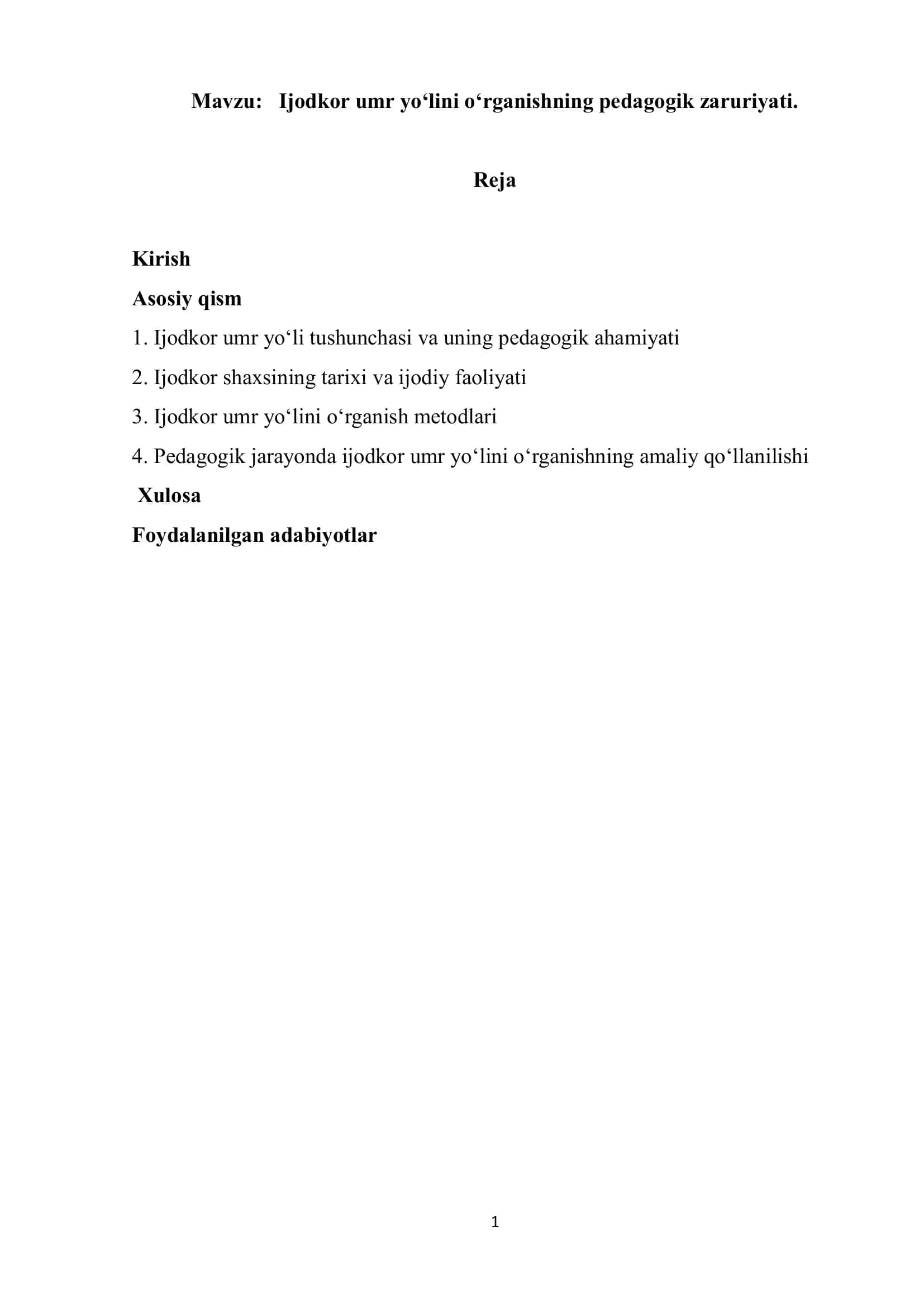 Ijodkor umr yo‘lini o‘rganishning pedagogik zaruriyati 1