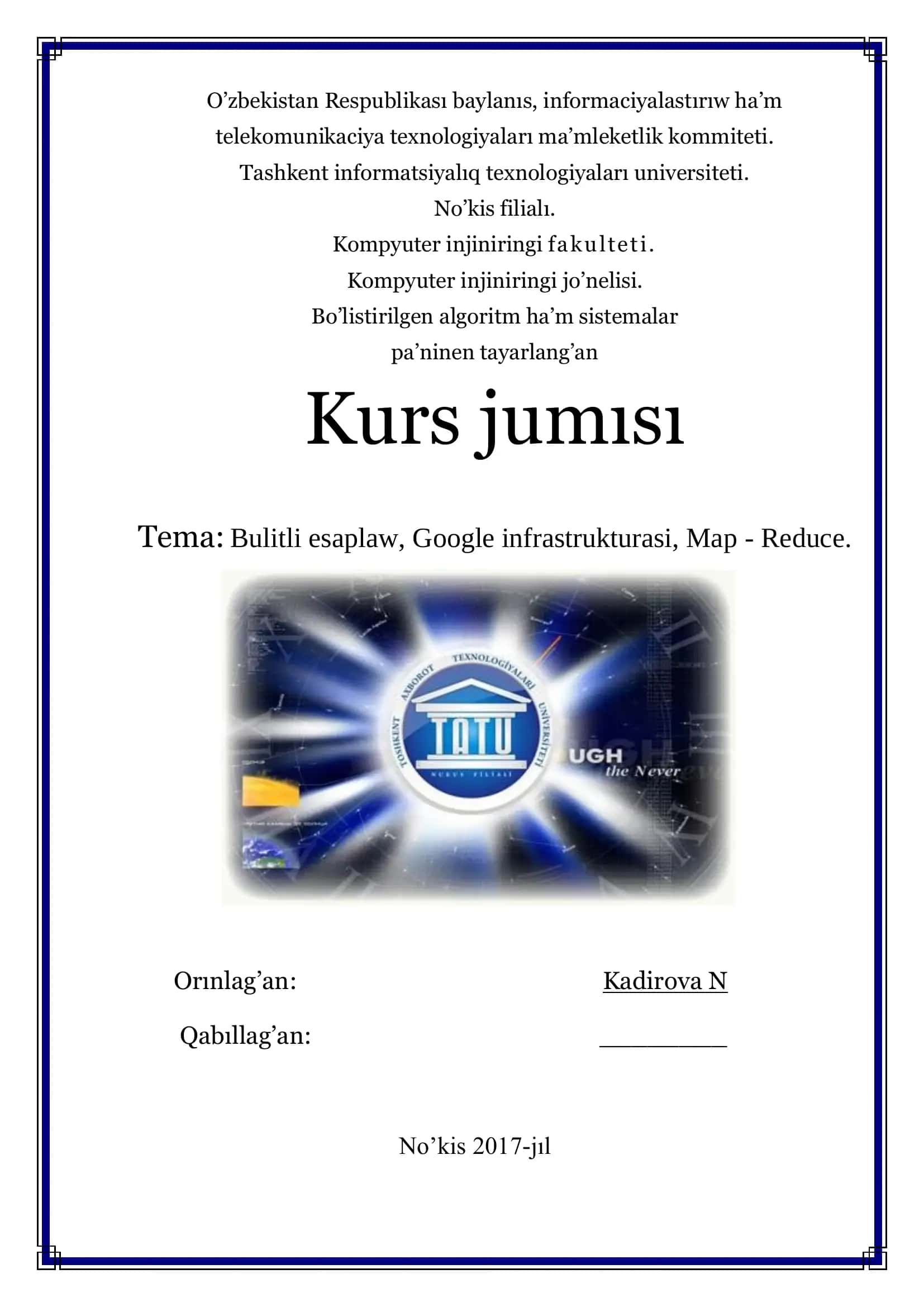 Kompyuter injiniringi jo’nelisi 1