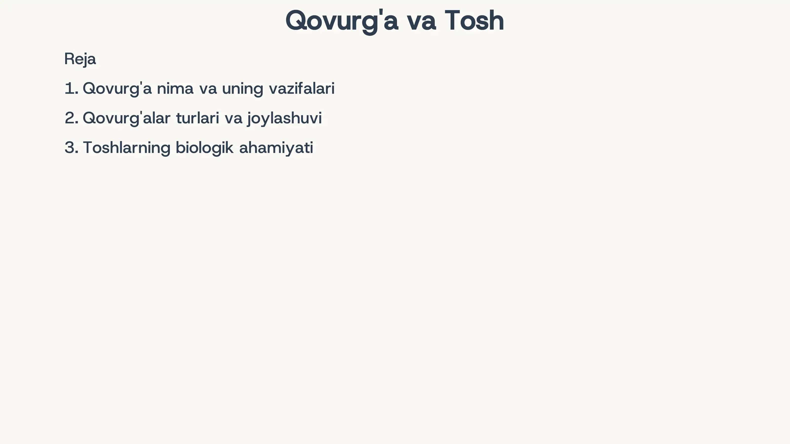 Qovurg'a va Tosh 1
