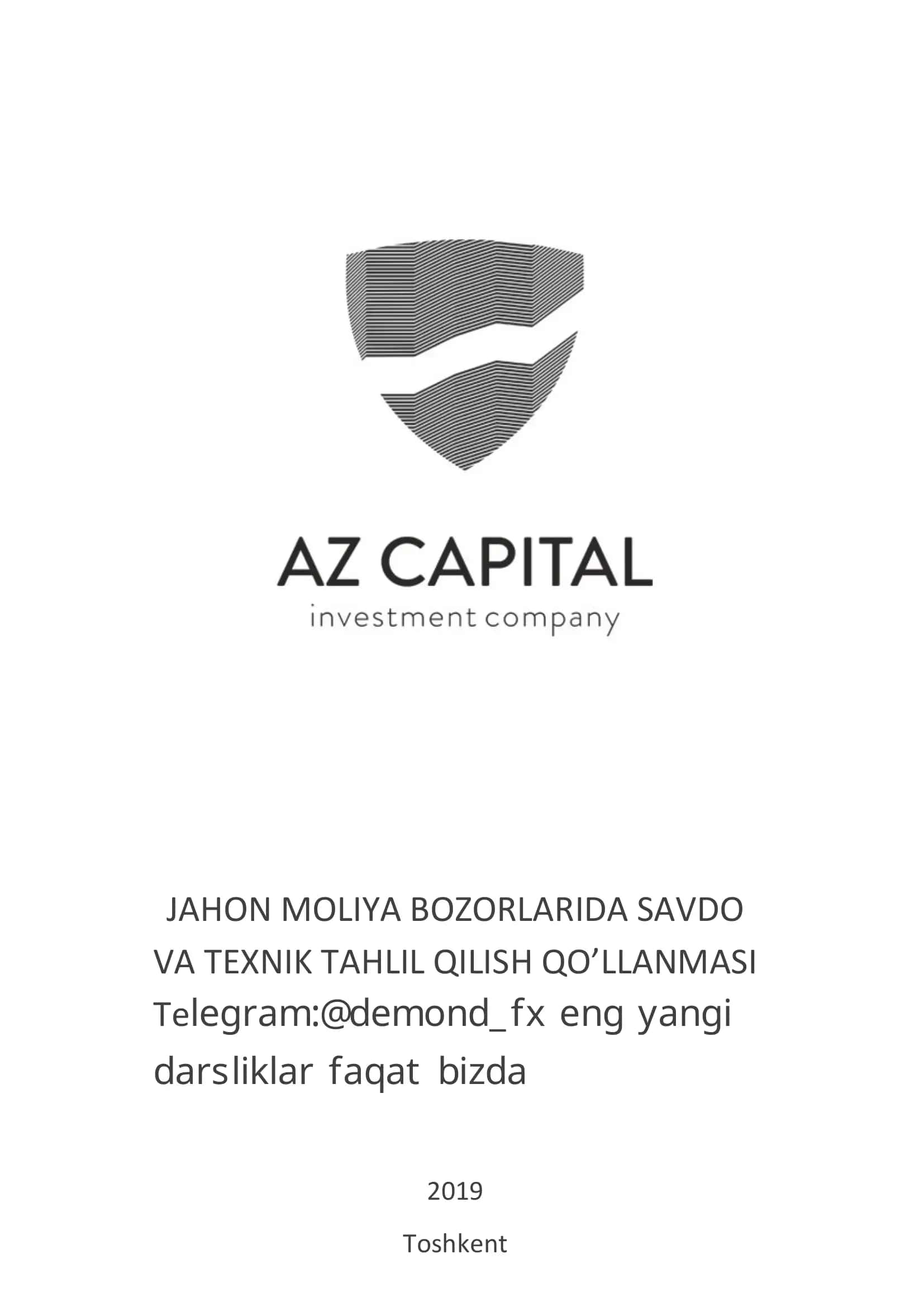 JAHON MOLIYA BOZORLARIDA SAVDO VA TEXNIK TAHLIL QILISH QO’LLANMASI 1