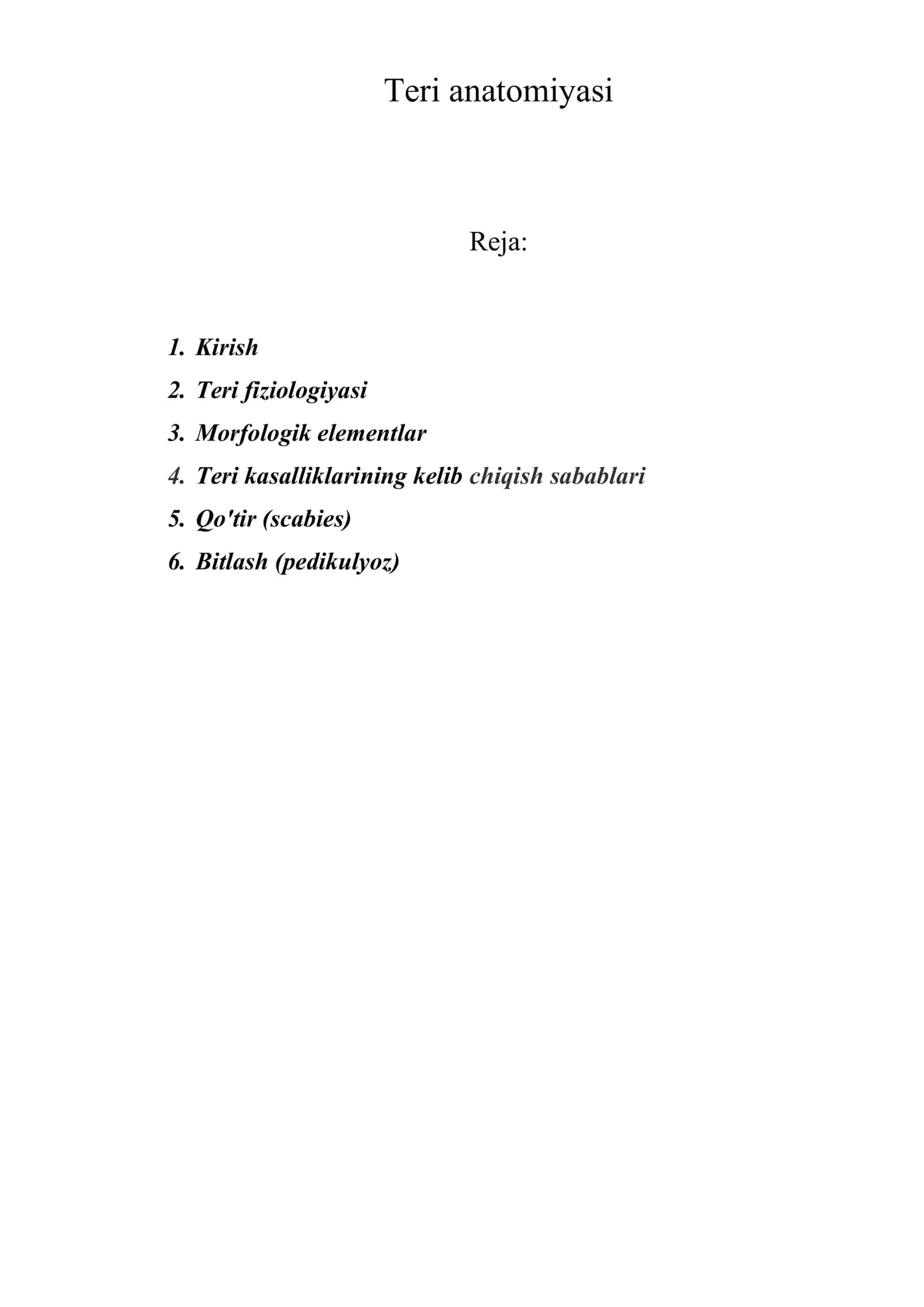Teri anatomiyasi 1