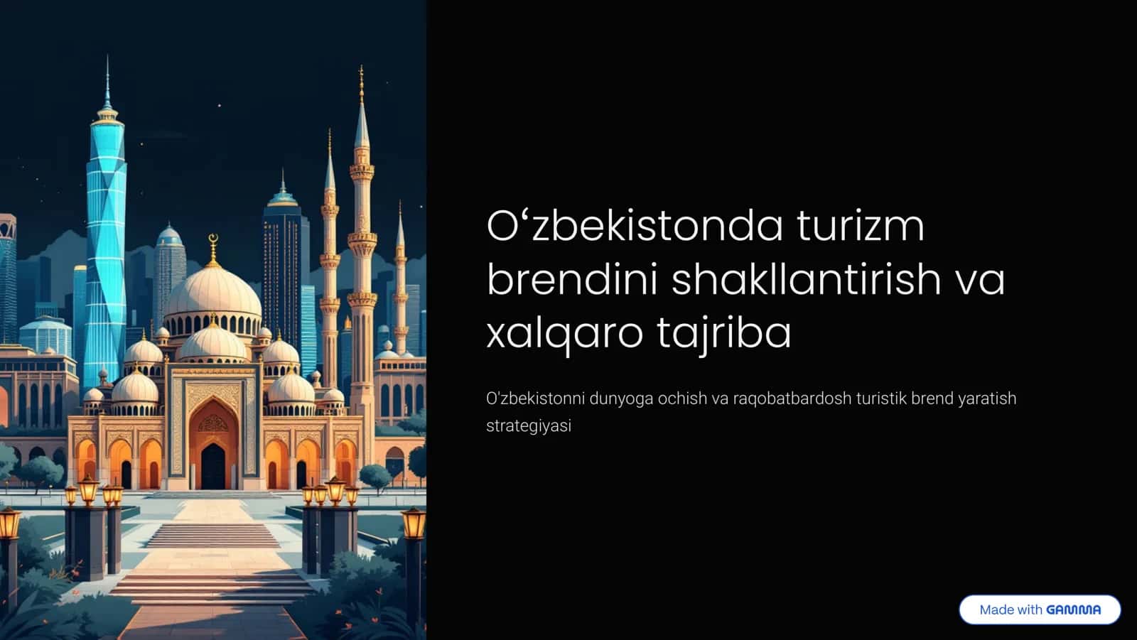 Oʻzbekistonda turizm brendini shakllantirish va xalqaro tajriba 1