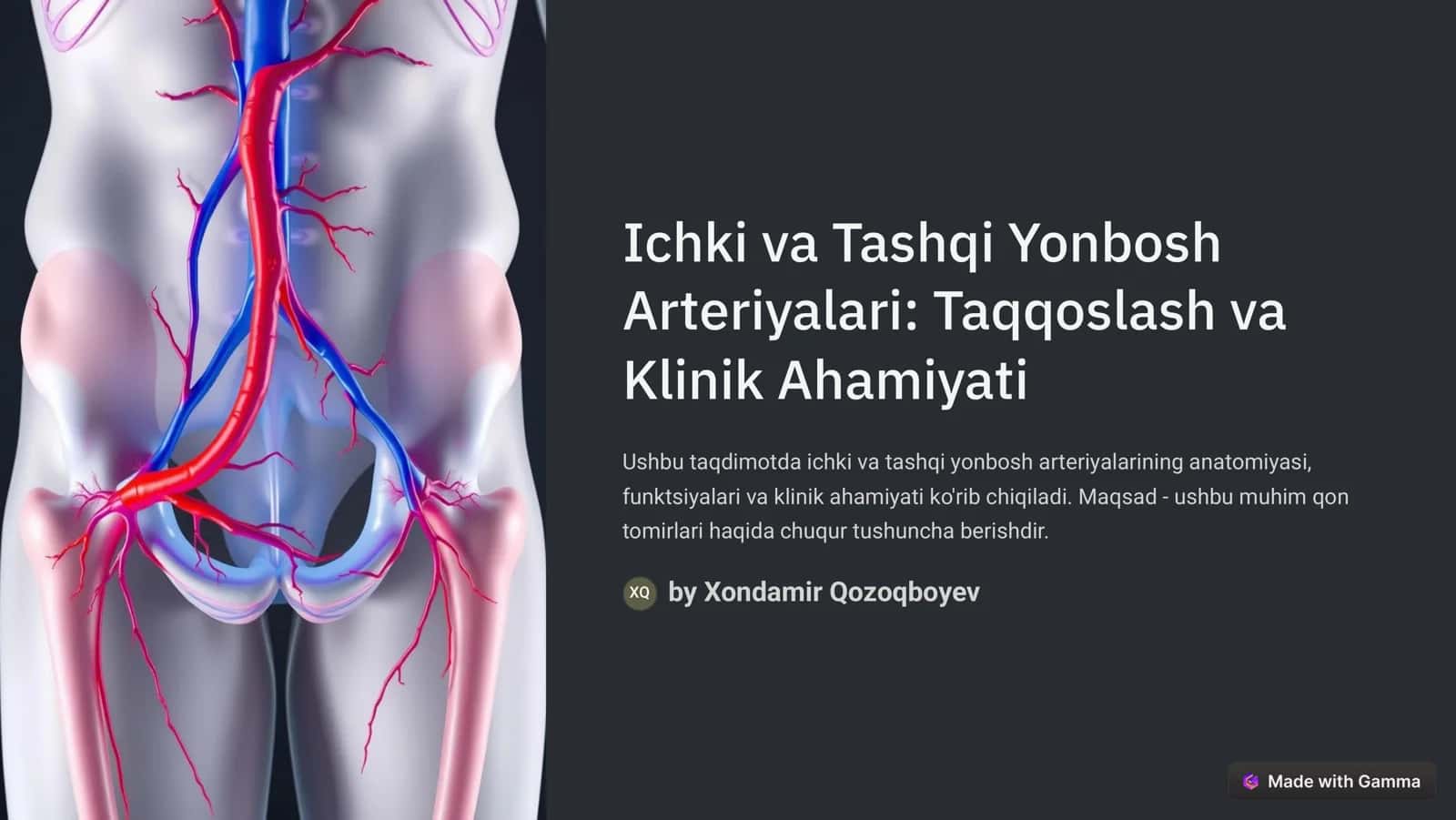 Ichki va Tashqi Yonbosh Arteriyalari: Taqqoslash va Klinik Ahamiyati 1