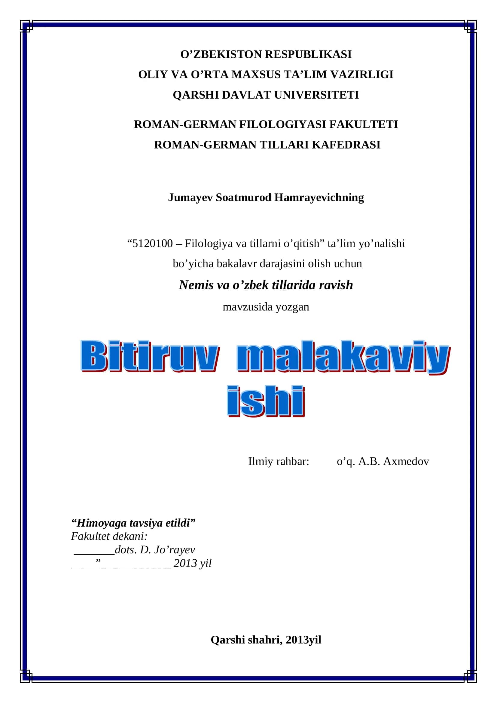 Filologiya va tillarni o'qitish 1