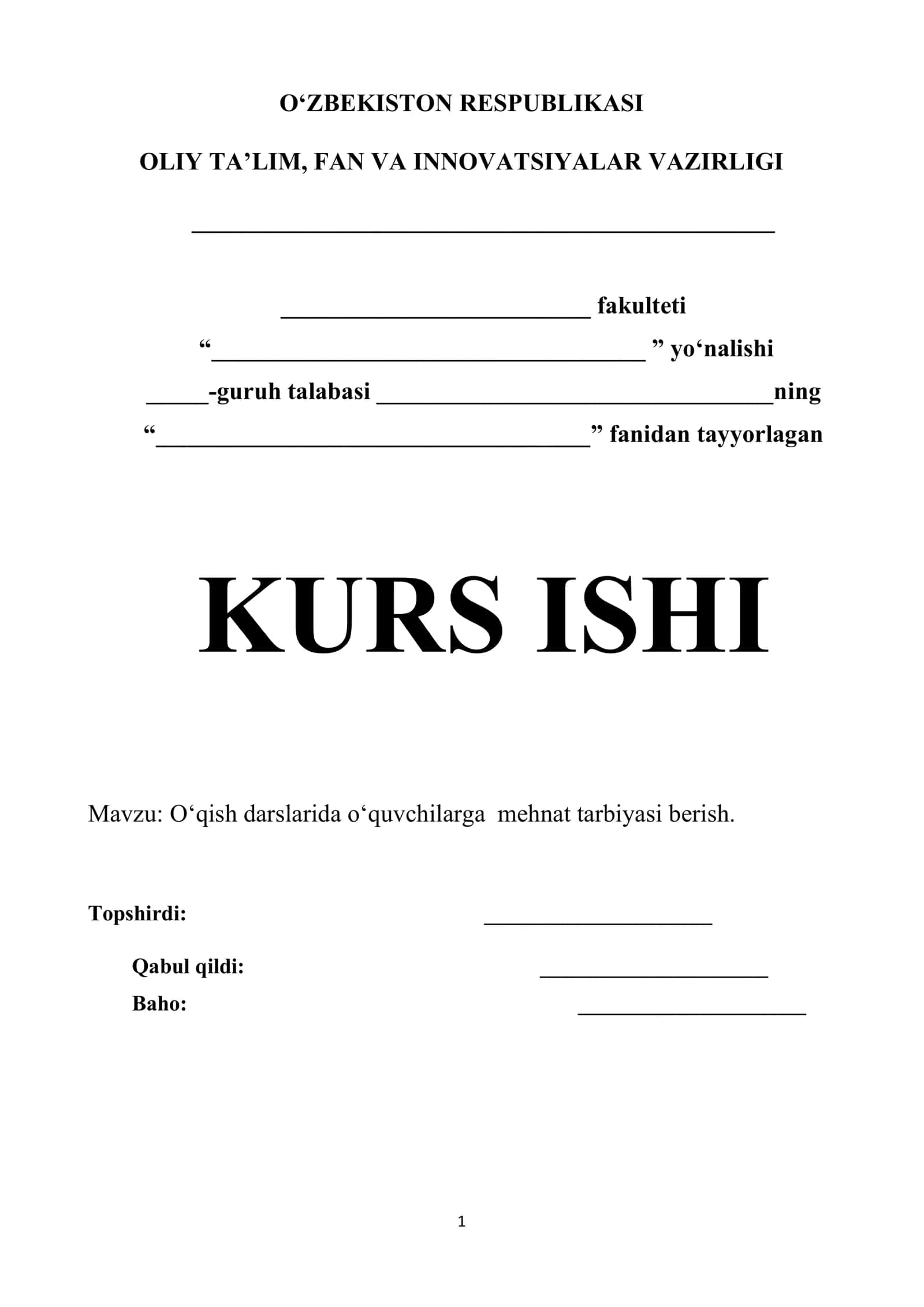 O‘qish darslarida o‘quvchilarga mehnat tarbiyasi berish 1