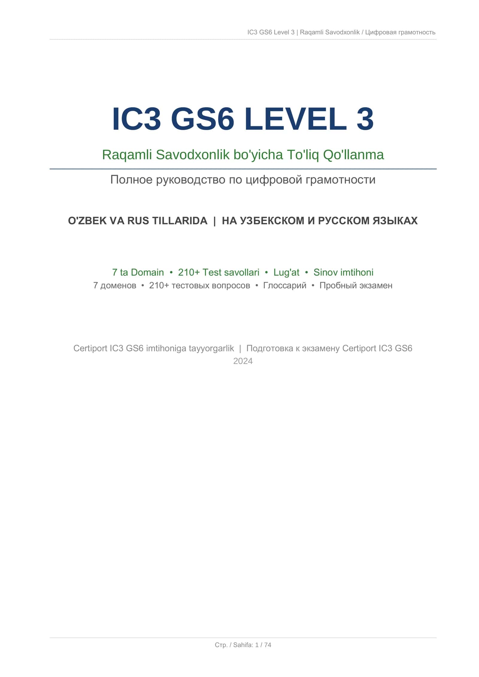 IC3 GS6 LEVEL 3 Ruscha 1