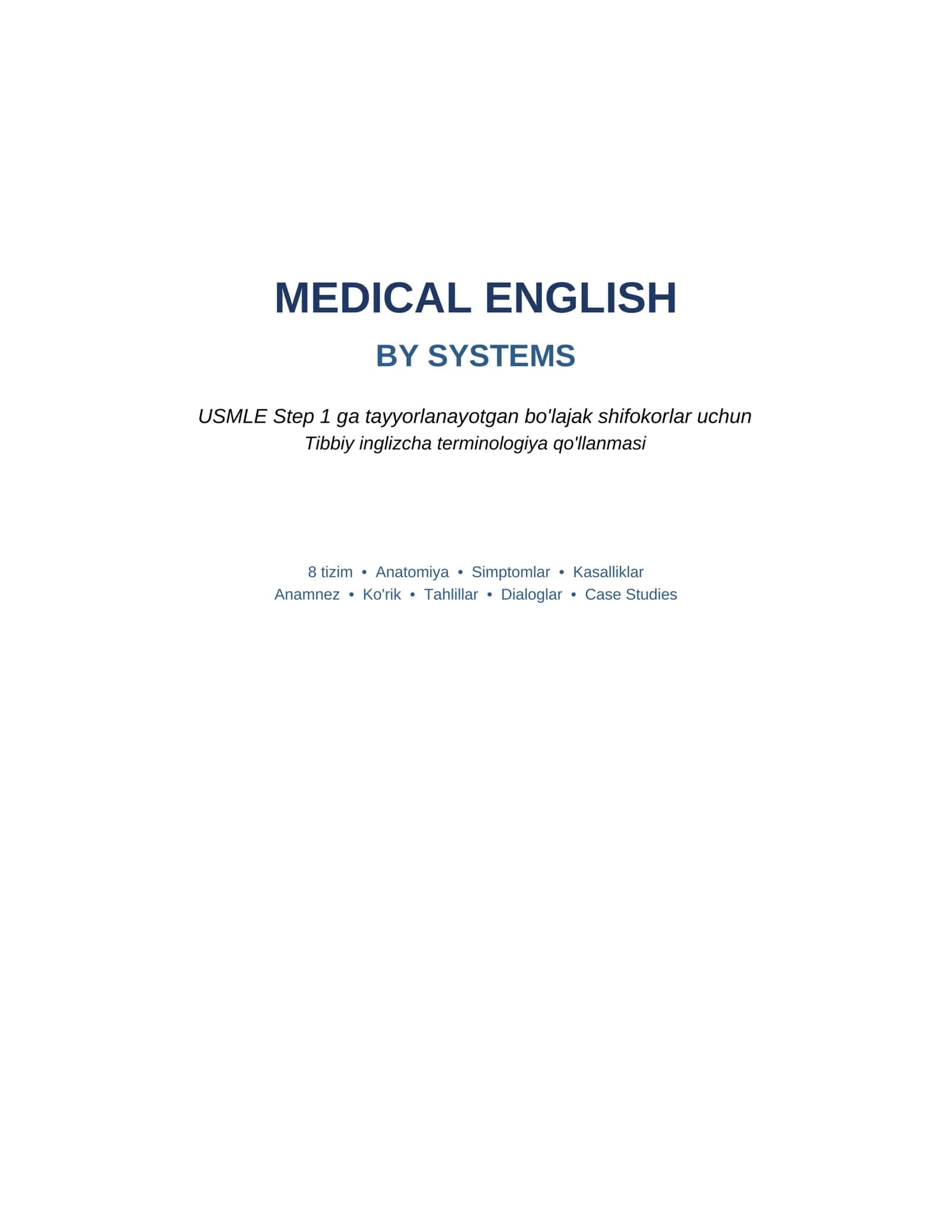 MEDICAL ENGLISH BY SYSTEMS 1