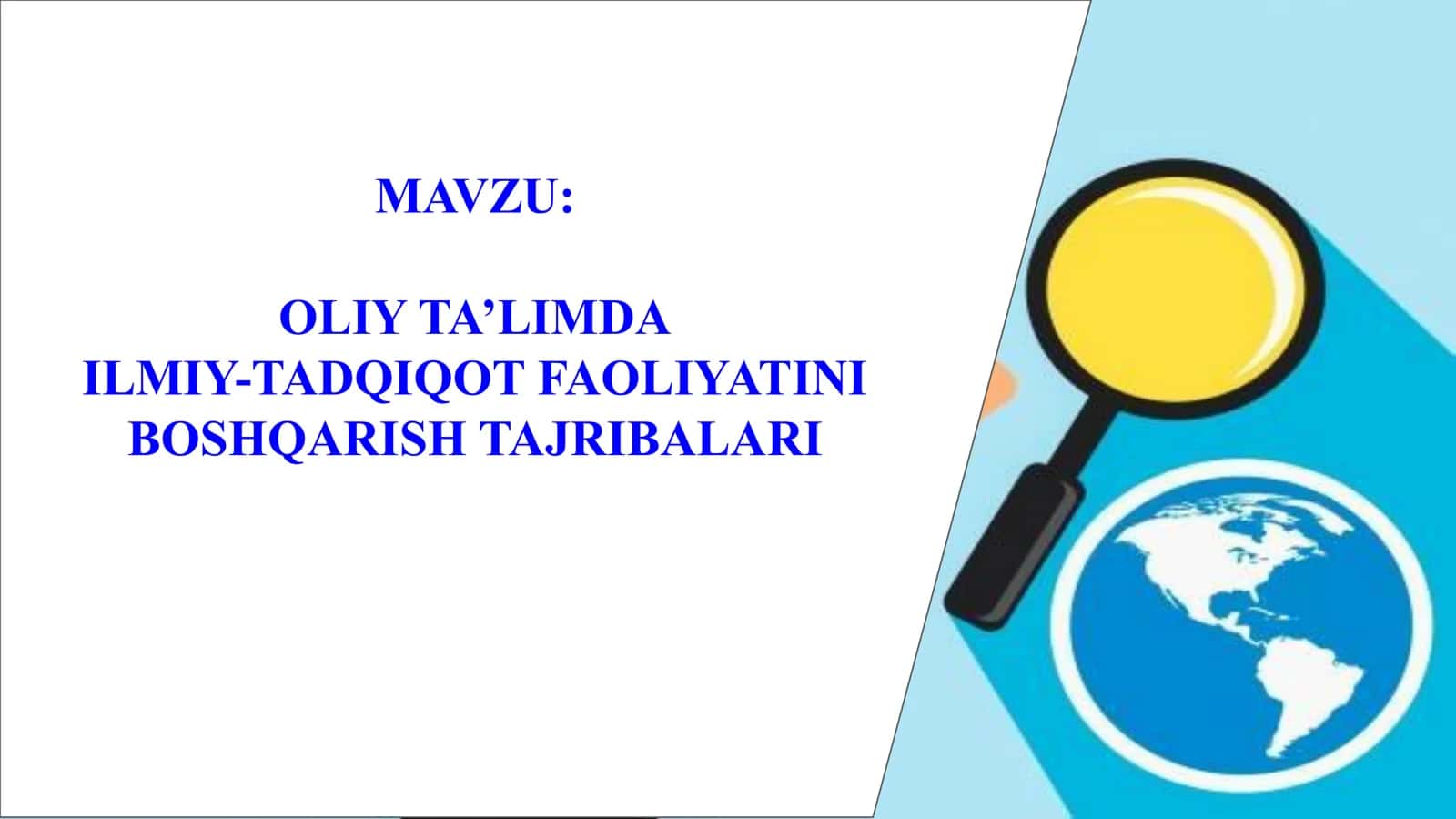 Oliy taʼlimda ilmiy-tadqiqot faoliyatini boshqarish tajribalari 1