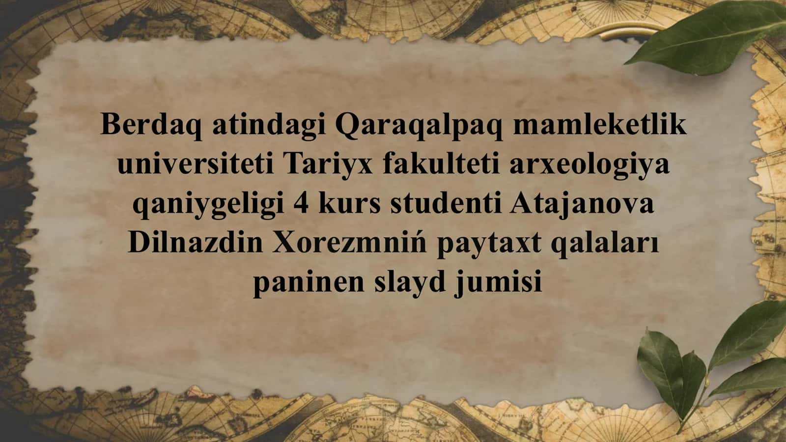 Xorezmniń paytaxt qalaları 1