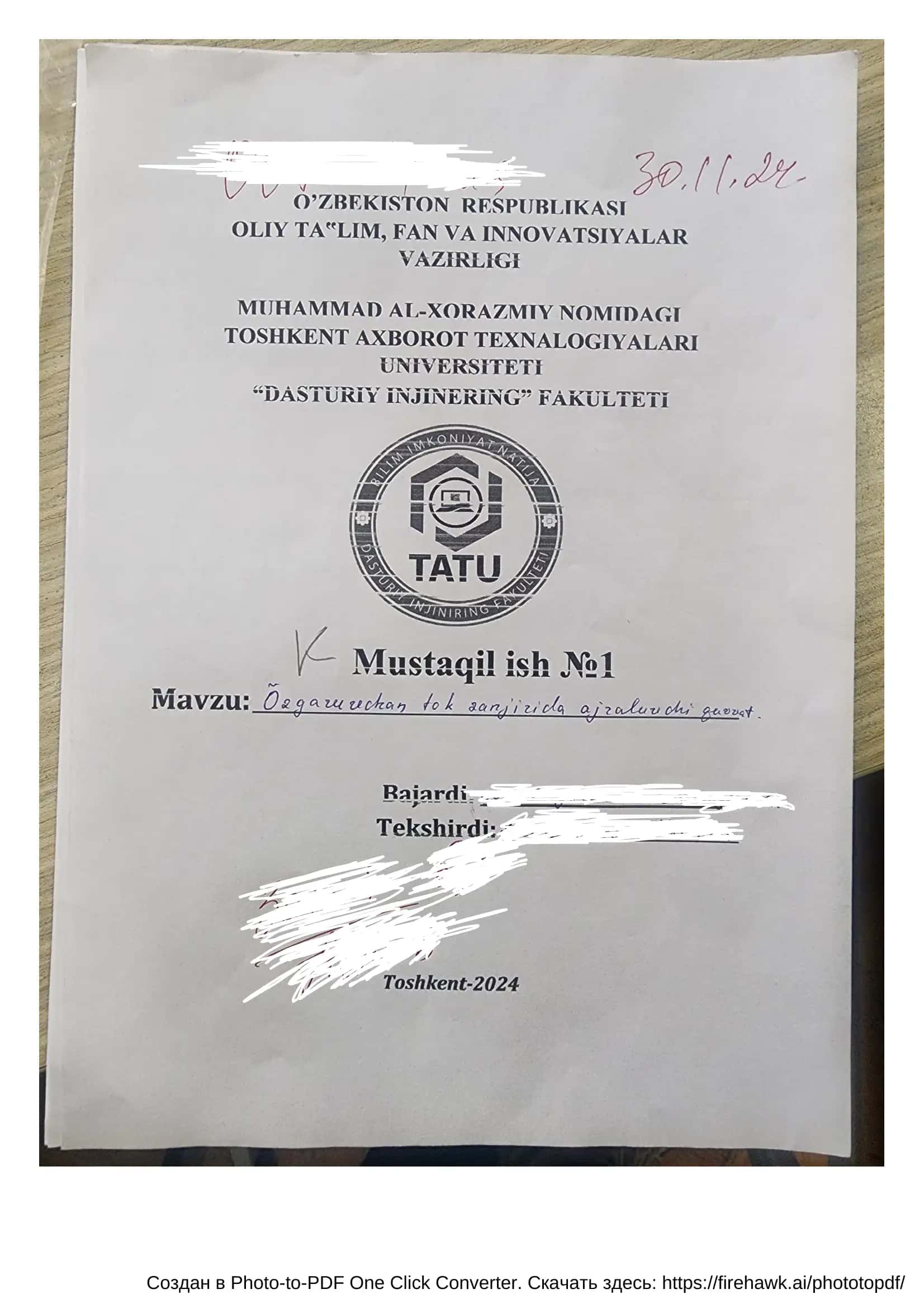 O'zgaruvchan tok zanjirida ajraluvchi quvvat 1