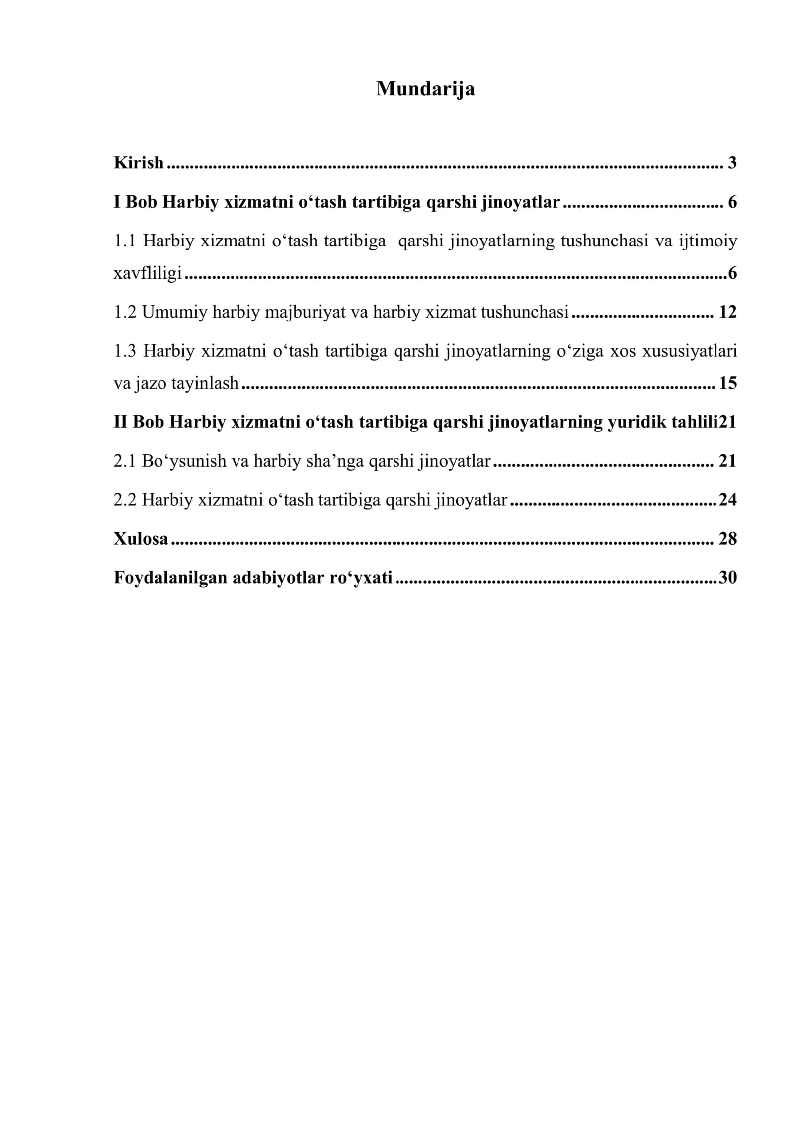Harbiy xizmatni o‘tash tartibiga qarshi jinoyatlar 1