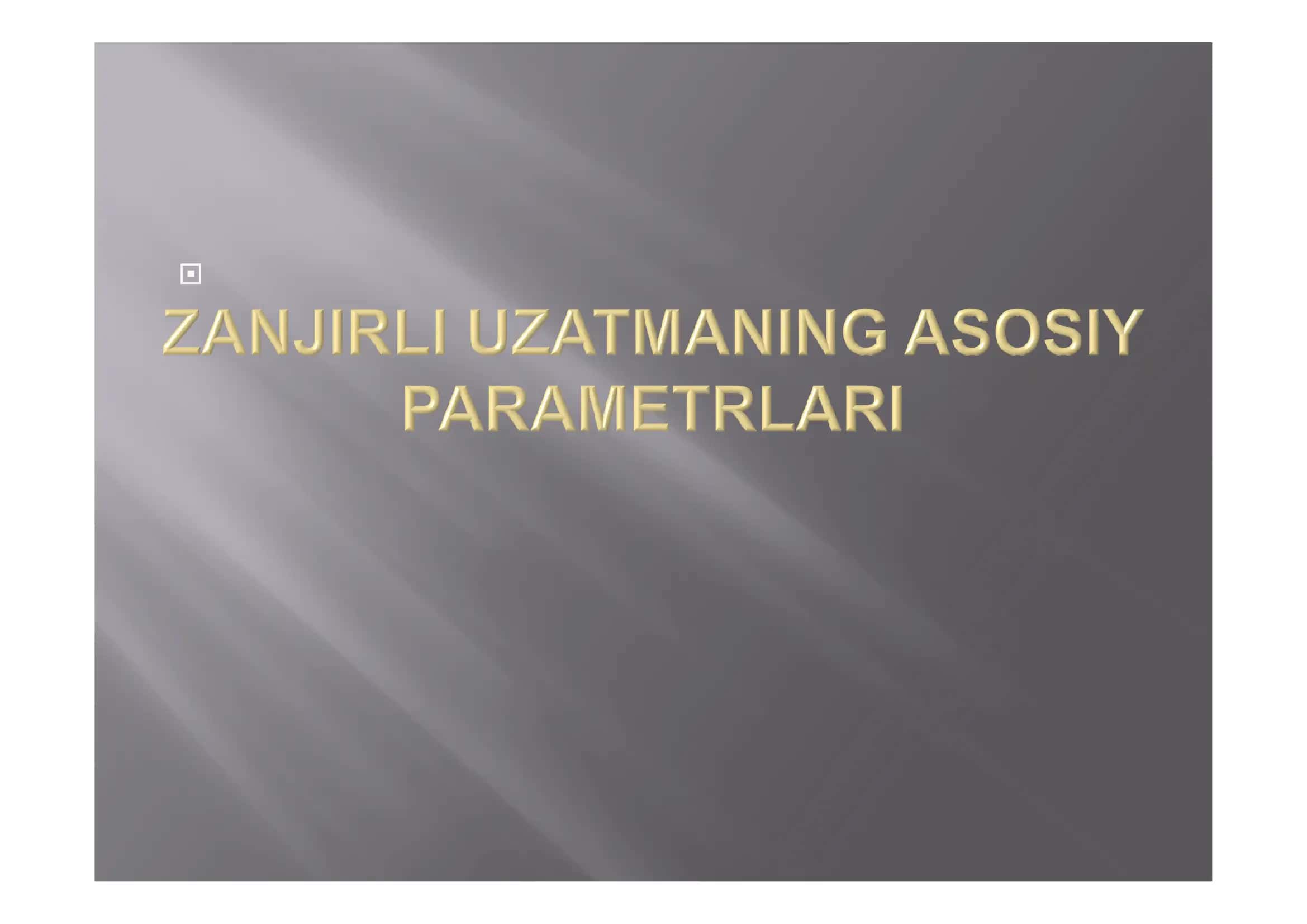Zanjirni Zvenolar Soni 1