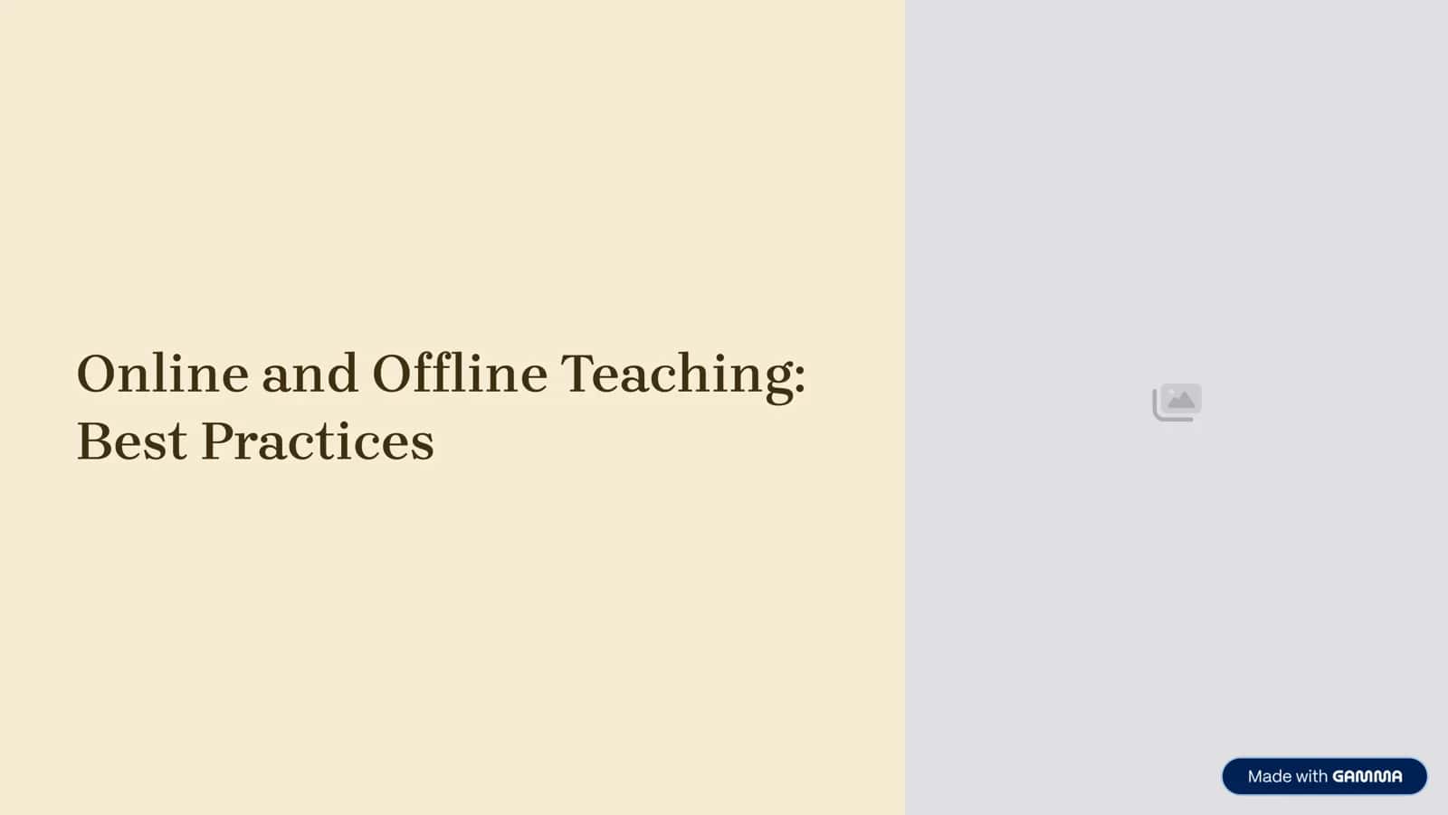 online and offline teaching 1