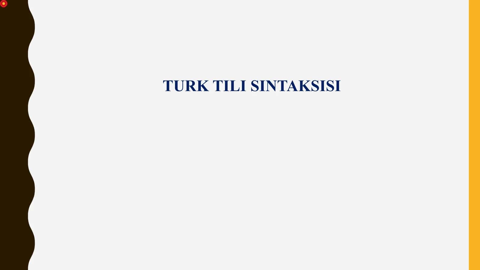 TURK TILI SINTAKSISI 1