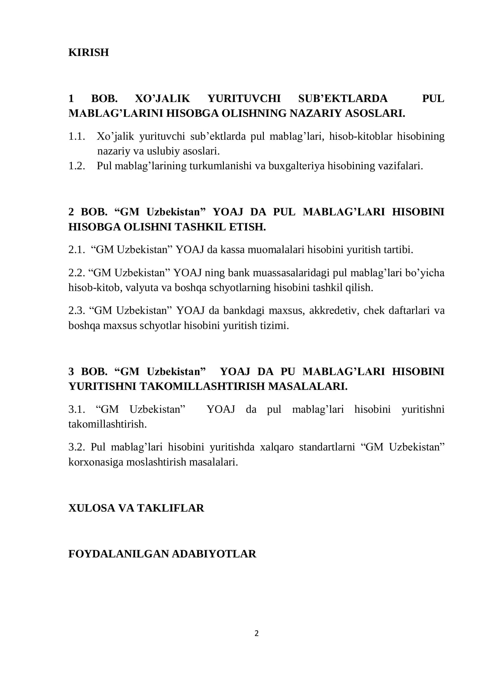 Pul mablag’larini hisobga olishning nazariy asoslari 1