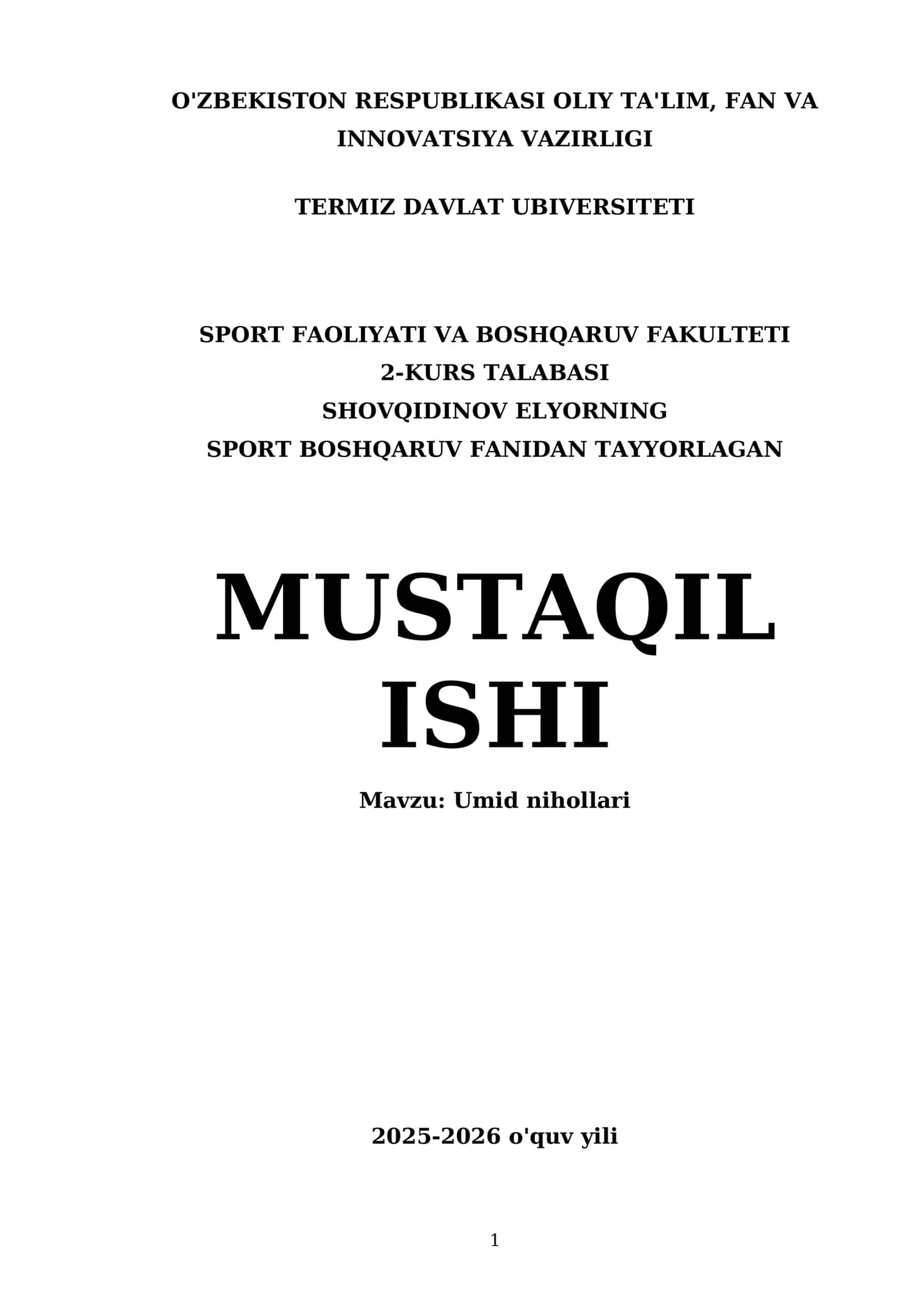 Umid nihollari 1