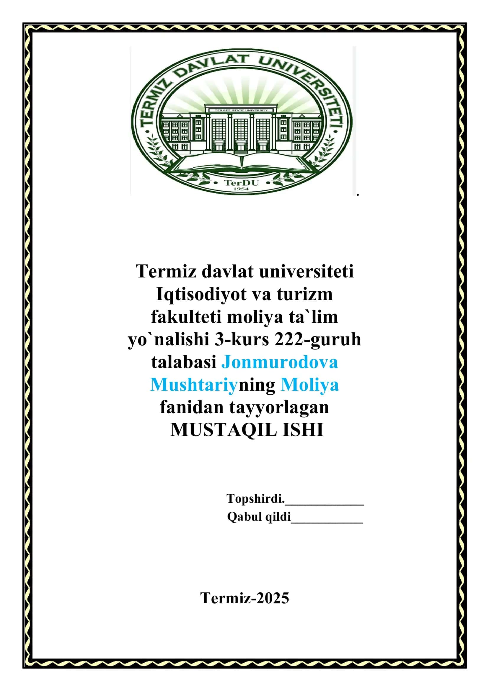 Moliyaviy risklarni baholash metodlari 1