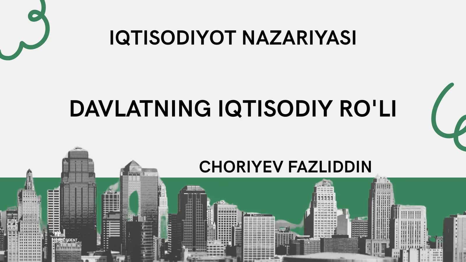 Davlatning iqtisodiy roli 1