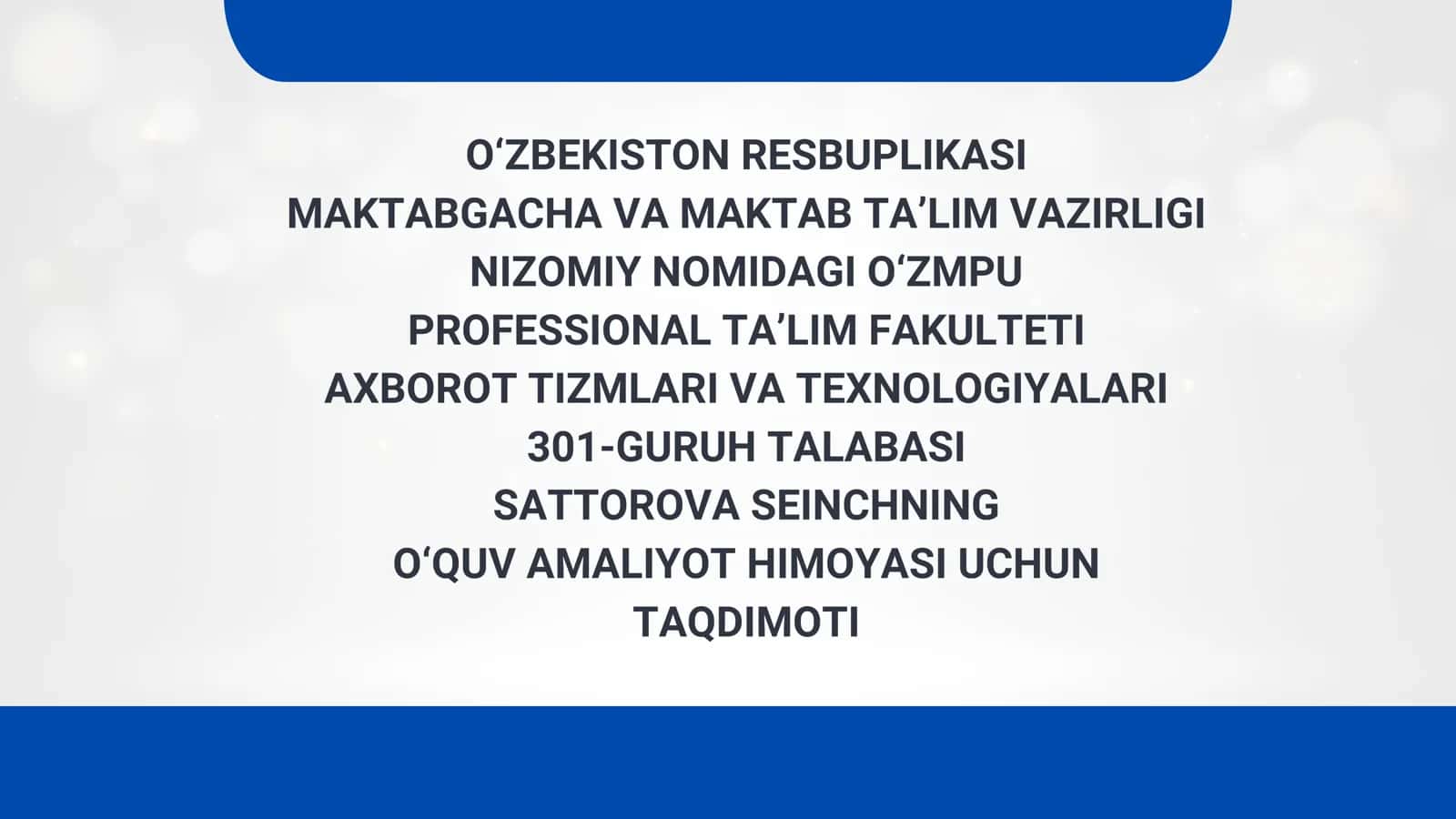 TEXNALOGIYA VA HTML TILI 1