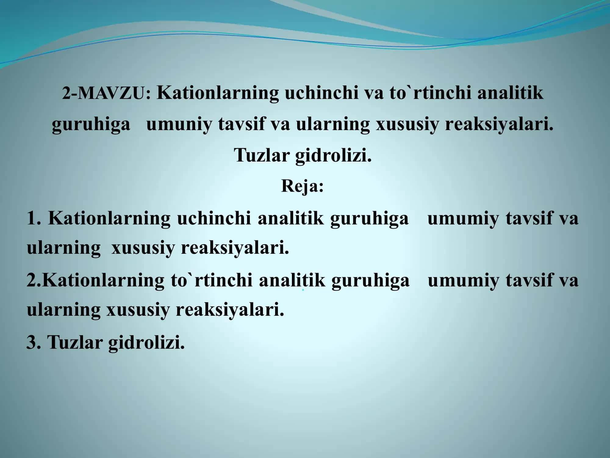 Tuzlar Gidrolizi 1