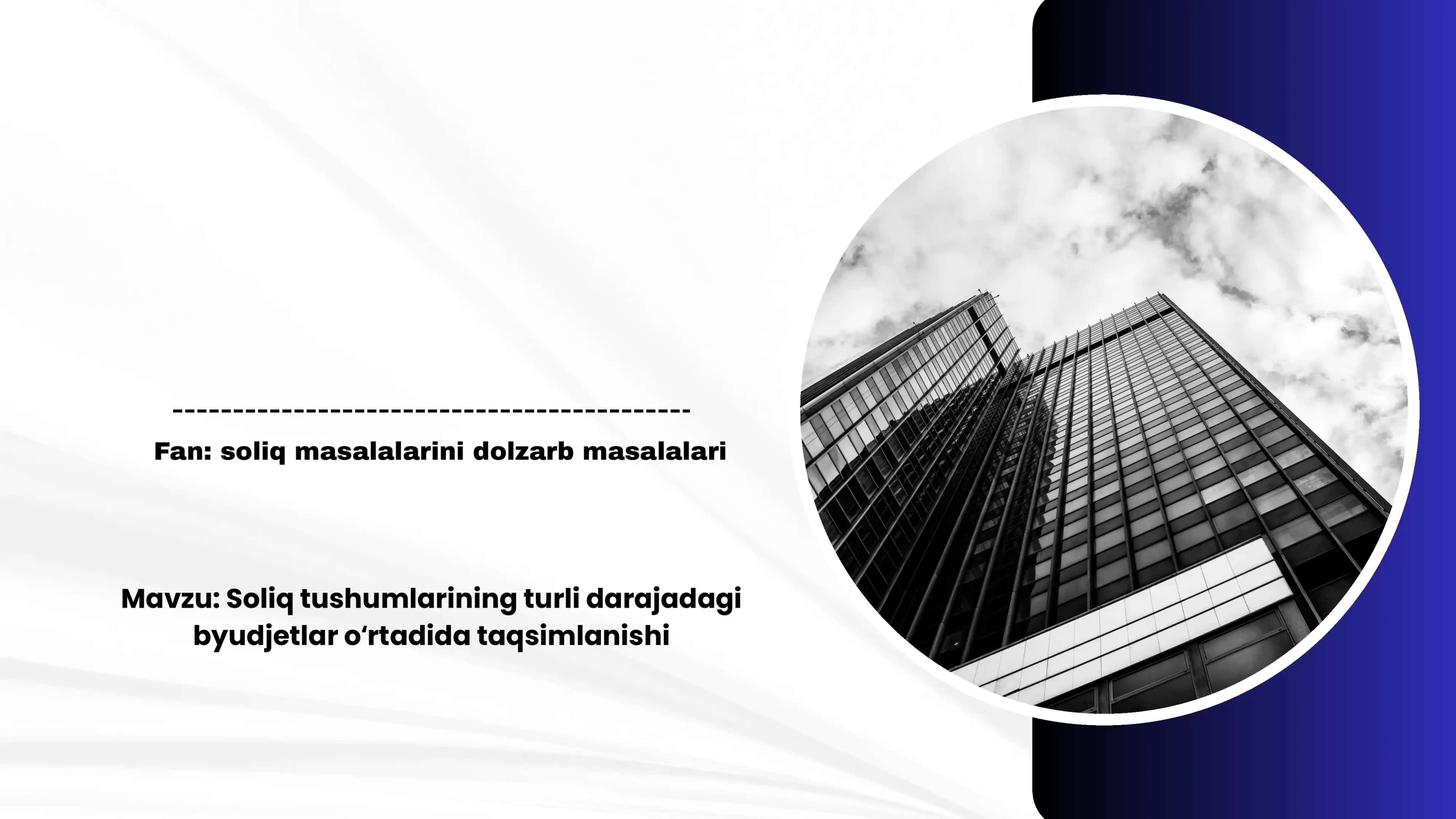 Soliq tizimining dolzab masalalari 1