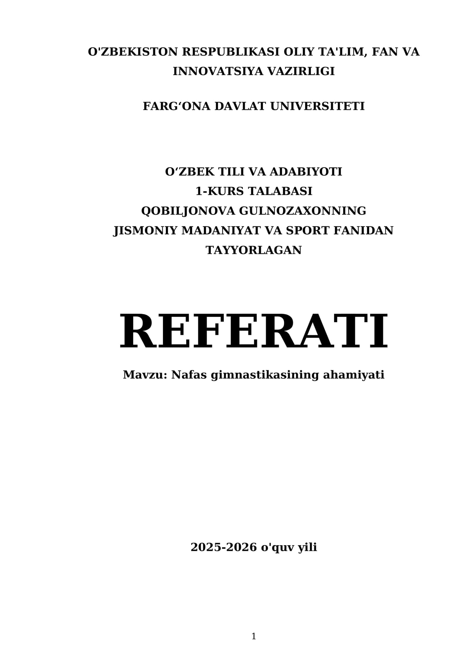 Nafas gimnastikasining ahamiyati 1