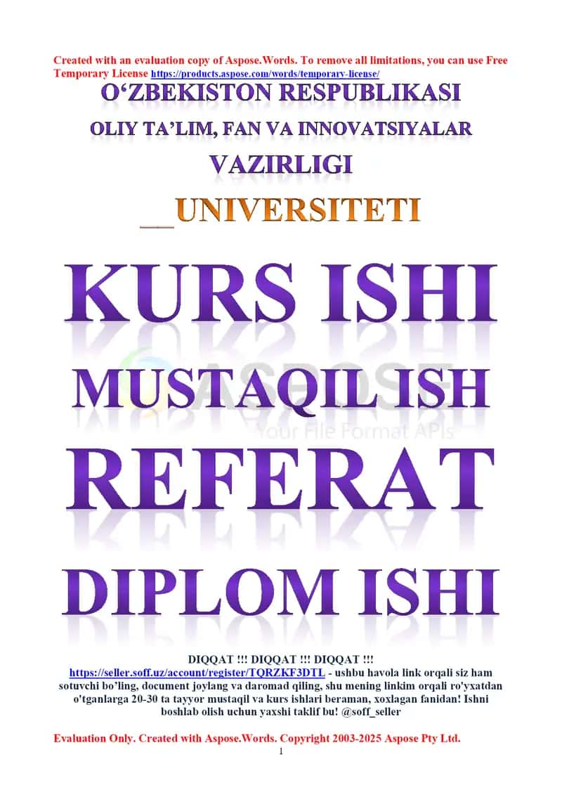 Ikkinchi jahon urushining boshlanishi va Oʻzbekiston front orti xizmati (kurs ishi) 1