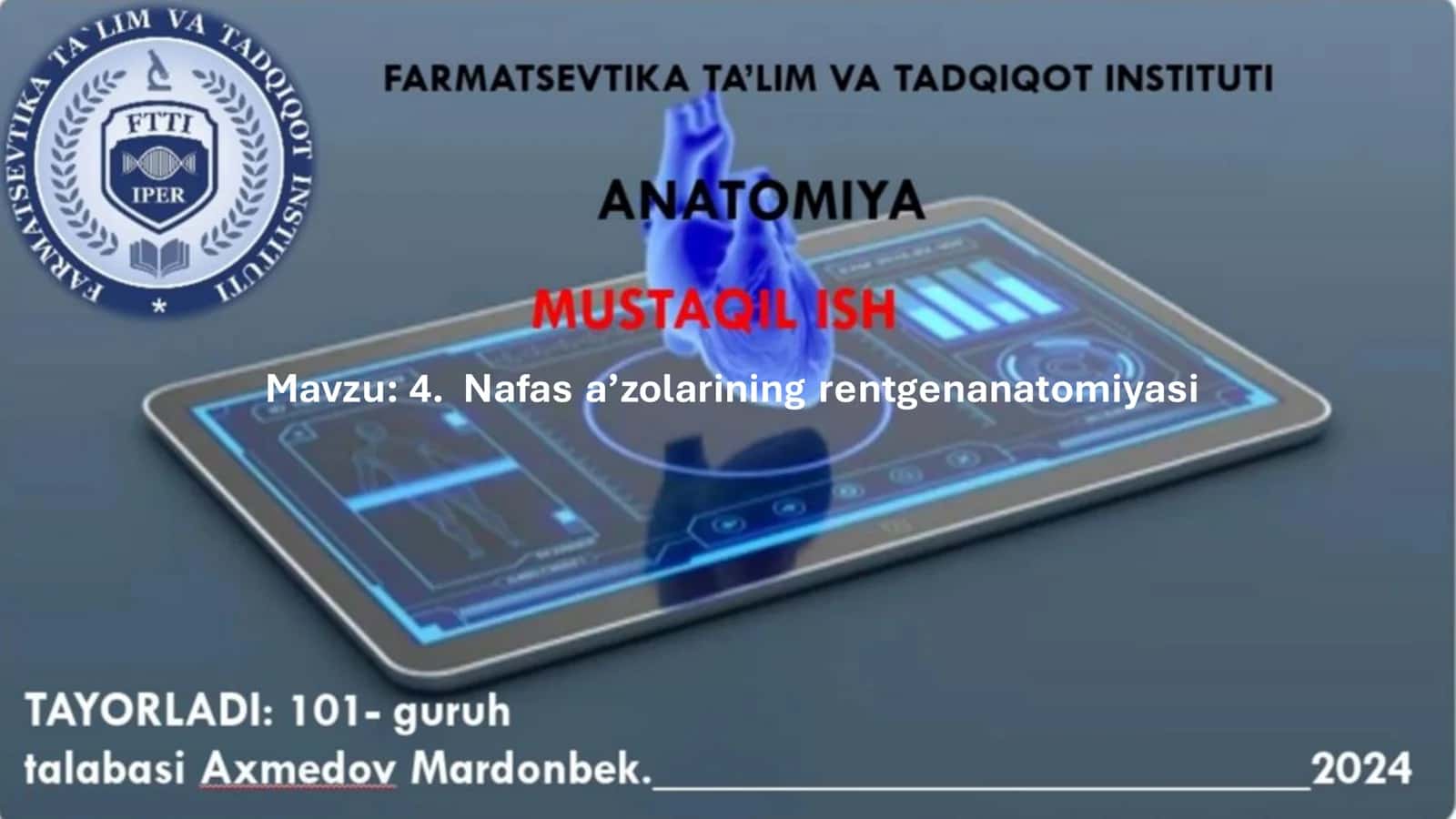 Nafas a’zolarining rentgenanatomiyasi 1