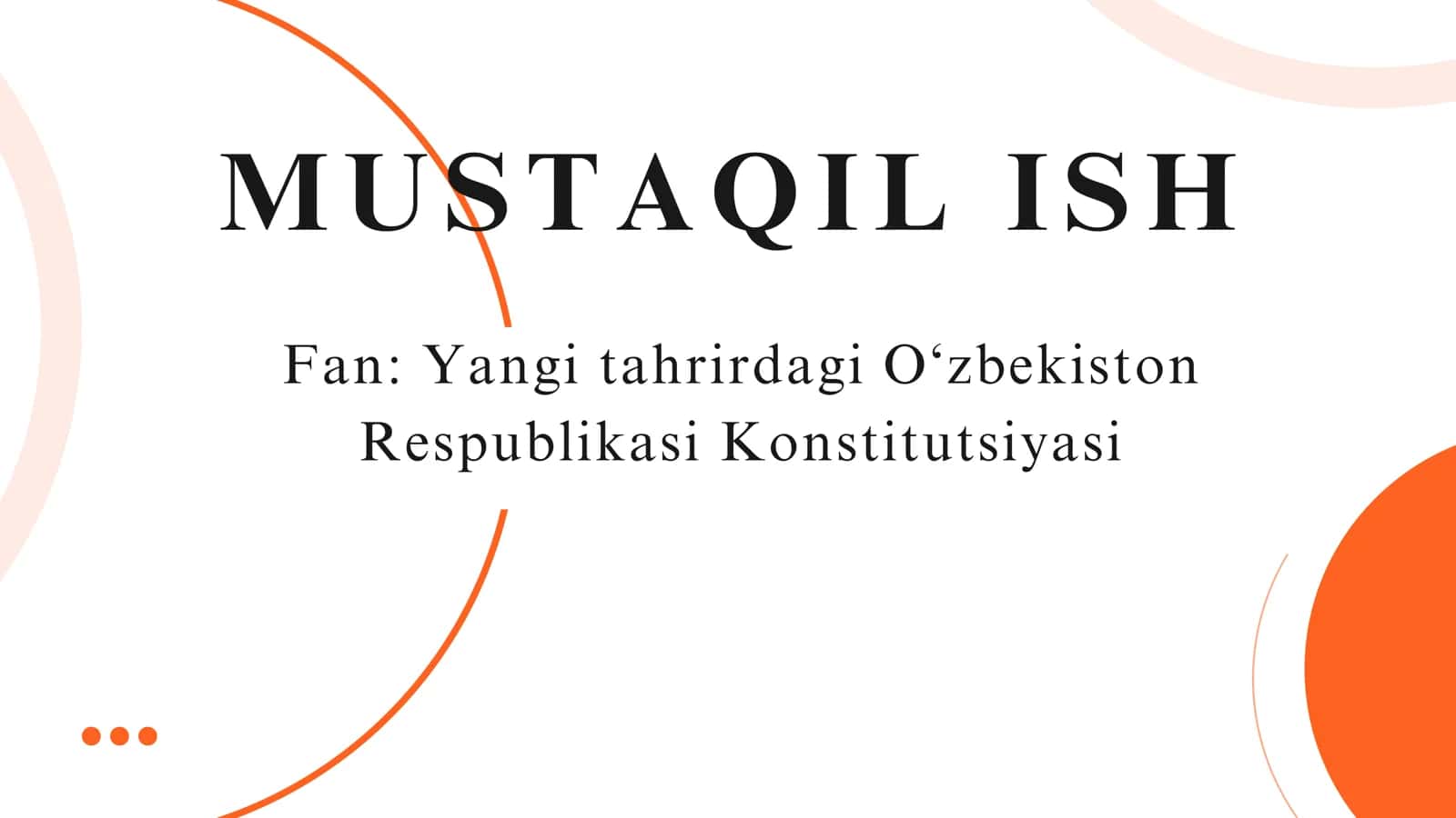 Yangi tahrirdagi O‘zbekiston Respublikasi Konstitutsiyasi 1