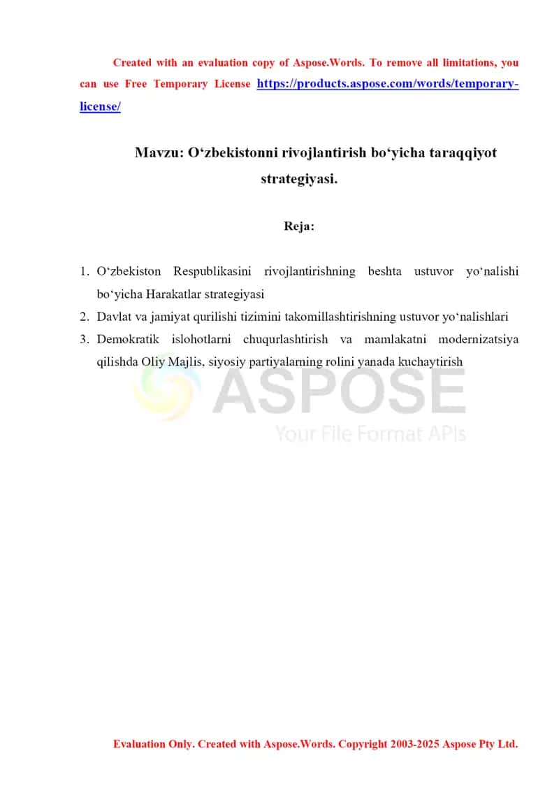 Oʻzbekistonni rivojlantirish boʻyicha taraqqiyot strategiyasi 1