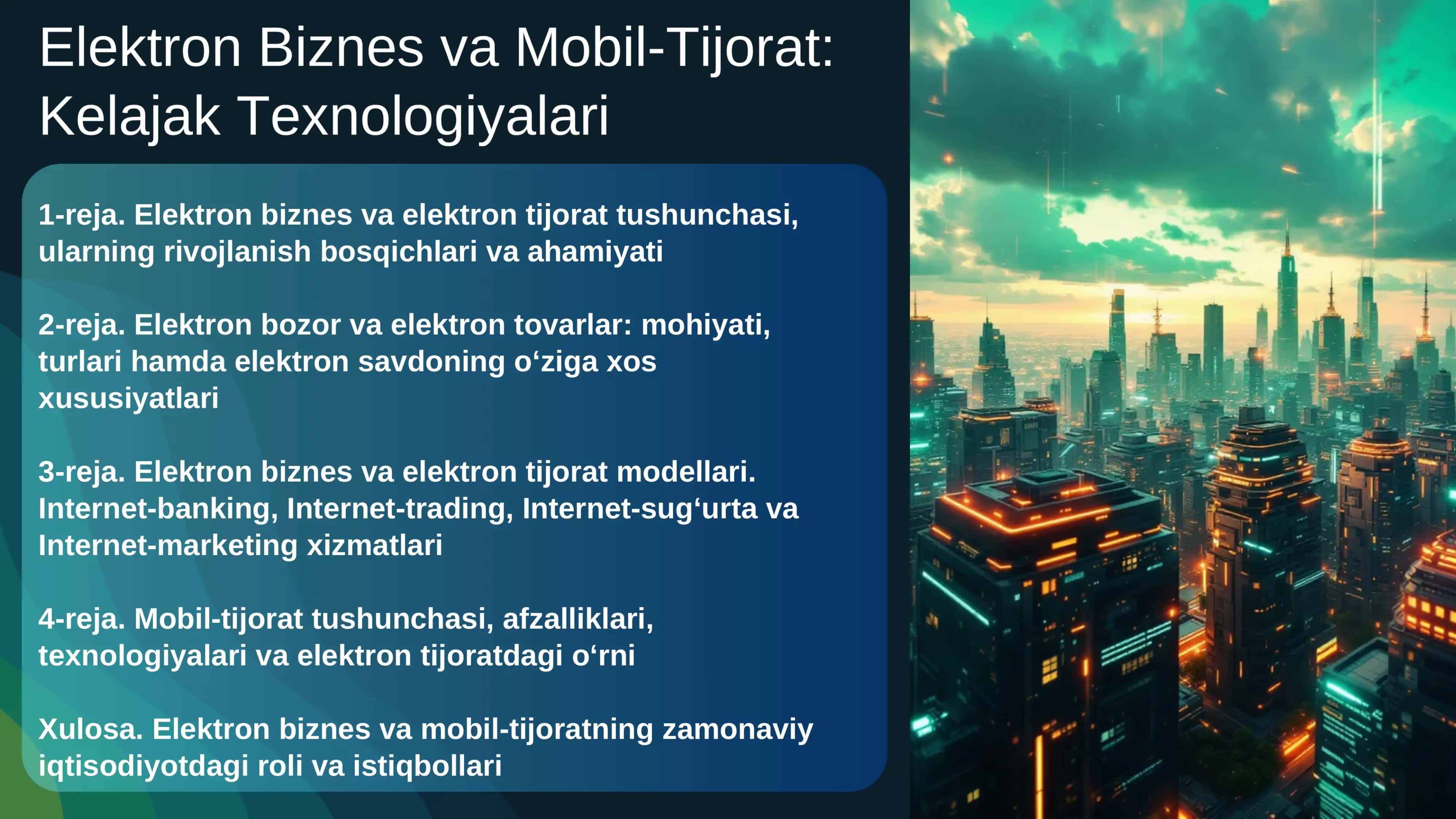 Elektron Biznes va Mobil-Tijorat 1