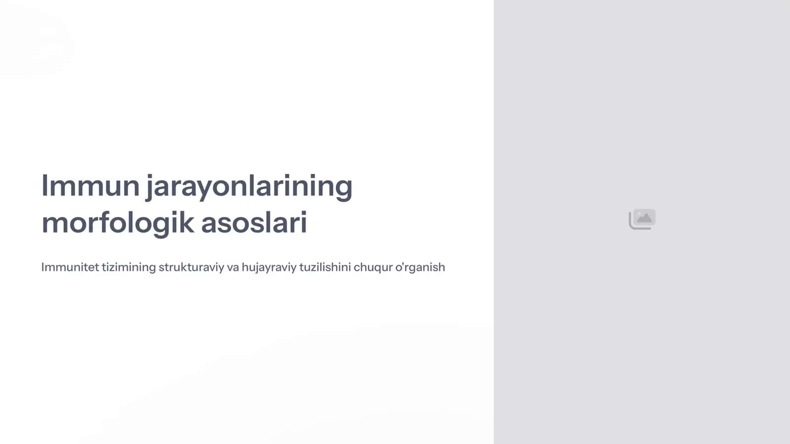 Immun jarayonlarini morfologik asoslari 1