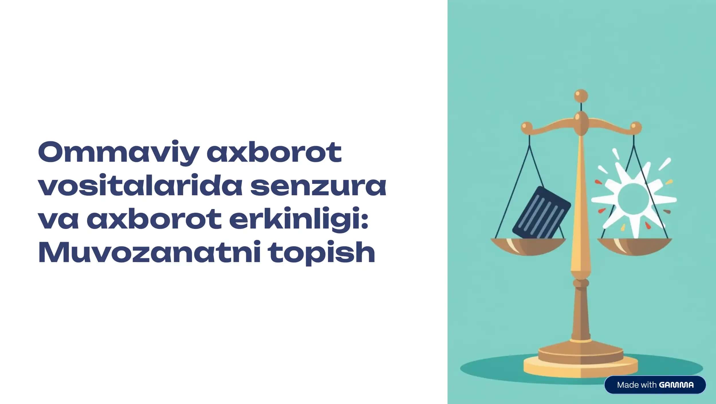 Ommaviy axborot vositalarida Senzura va Axborot Erkinligi 1