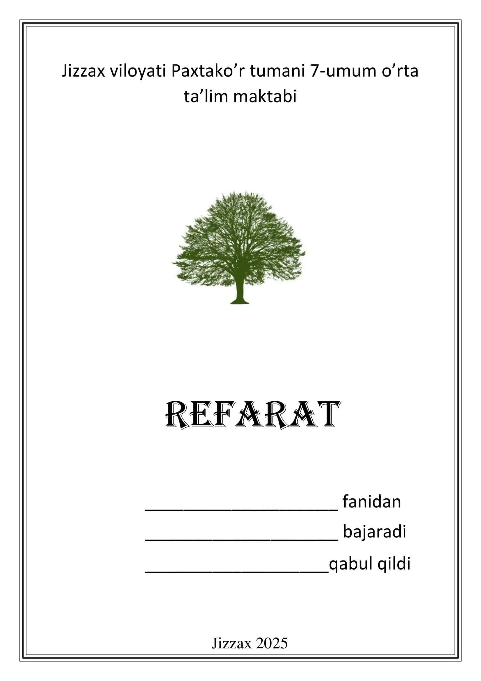 Tabiatni asrash hayotni asrash 1