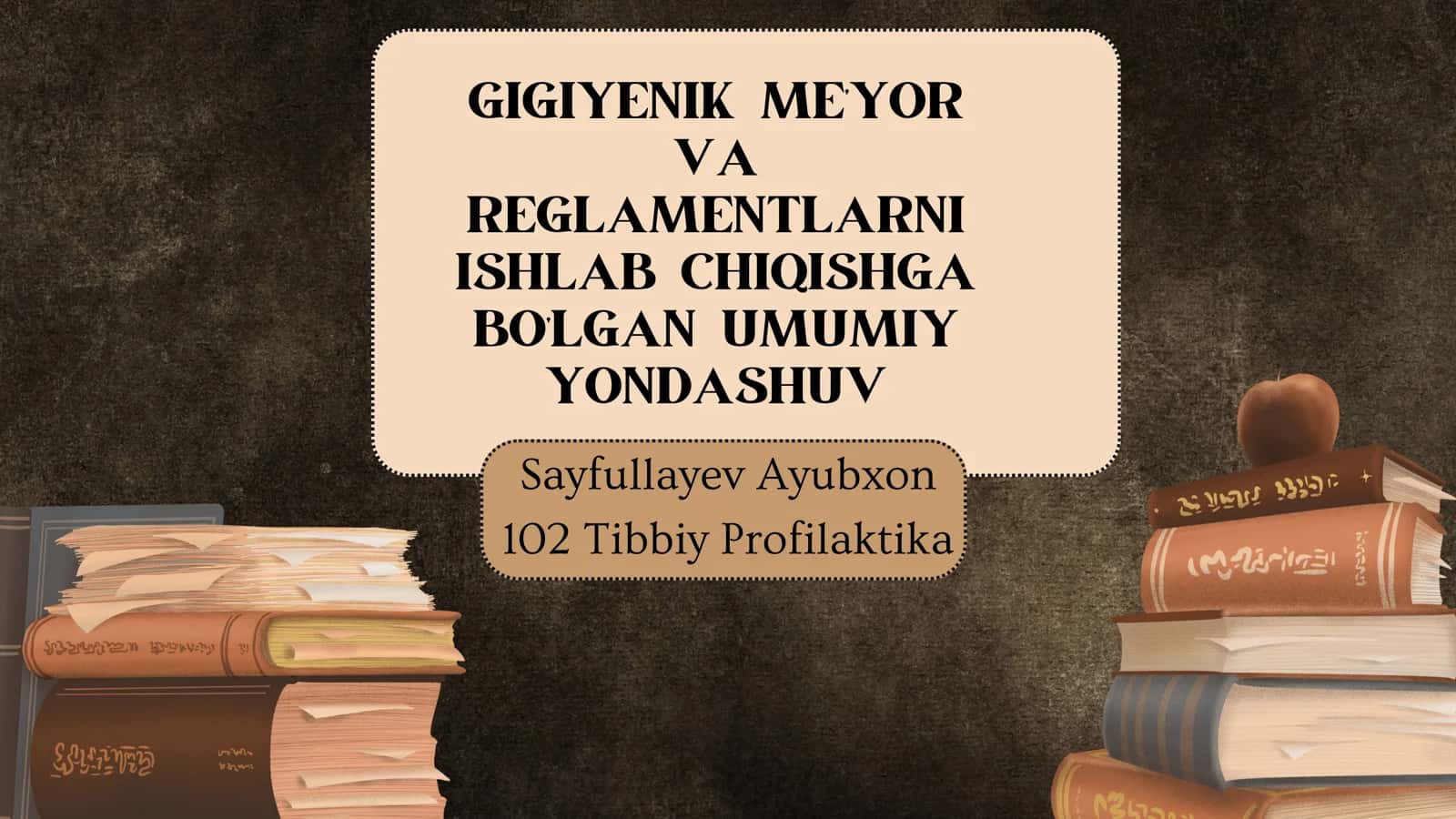 Gigiyenik meʼyor va reglamentlar 1