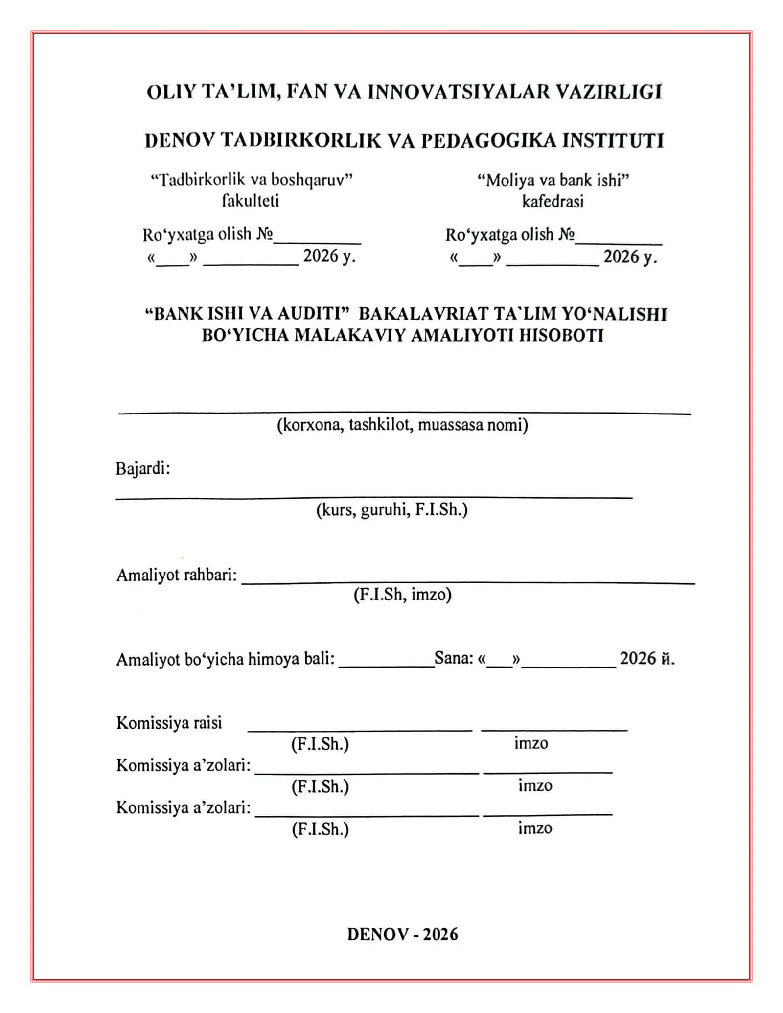 Abgrobank hamda ATB "Agrobank" Sho‘rchi haqida AMALYOT HISOBOT 1